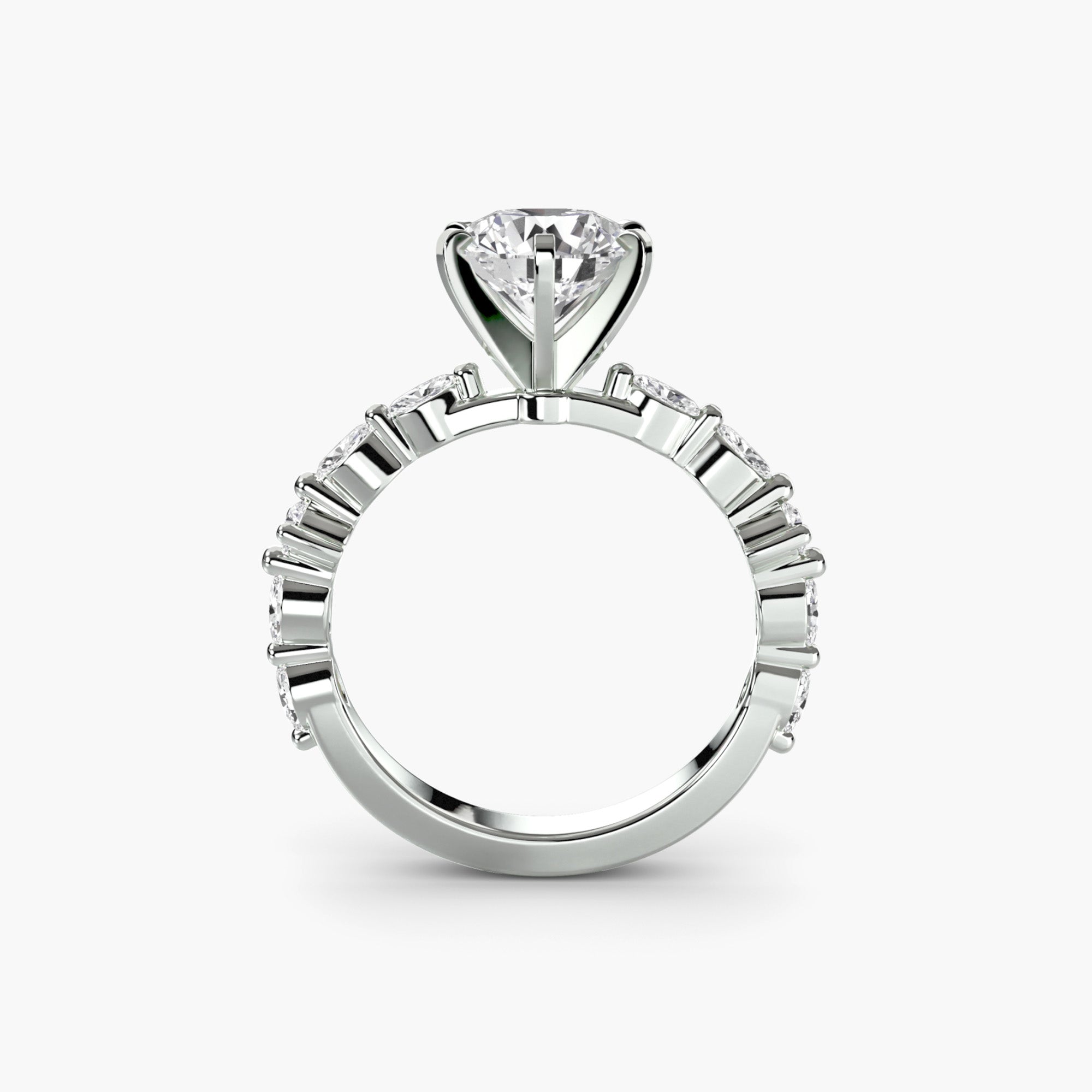 Elaria Pavé Ring – Round Cut