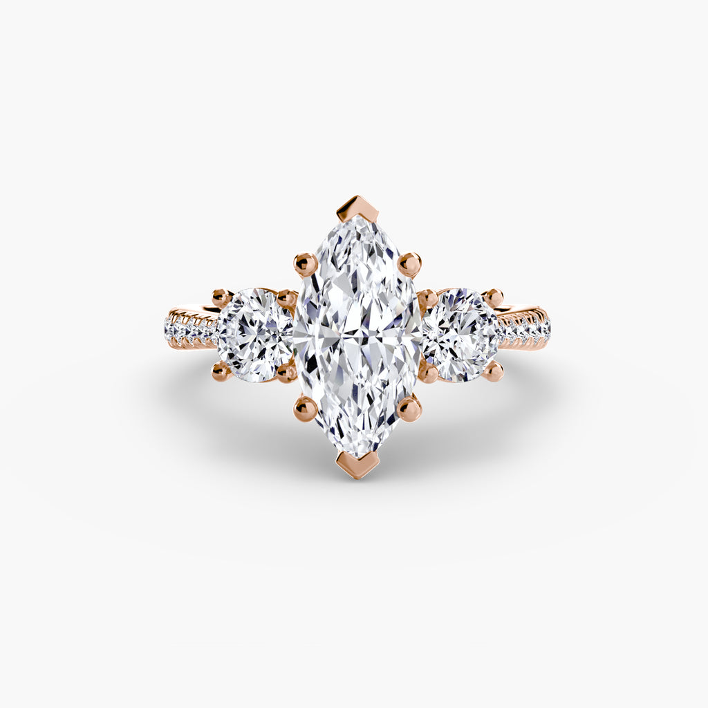 TRIONA Pavé Trilogy Ring
