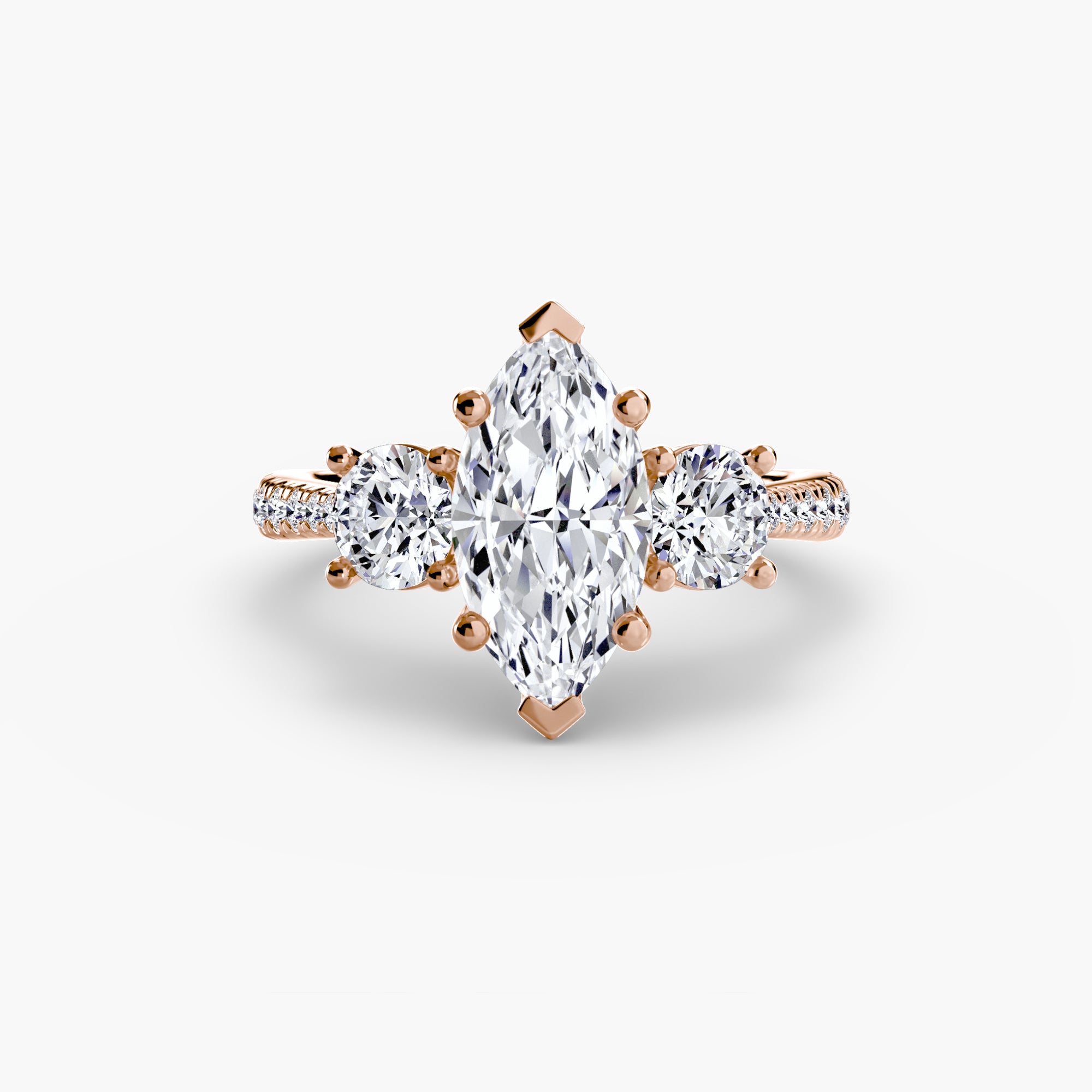 TRIONA Pavé Trilogy Ring