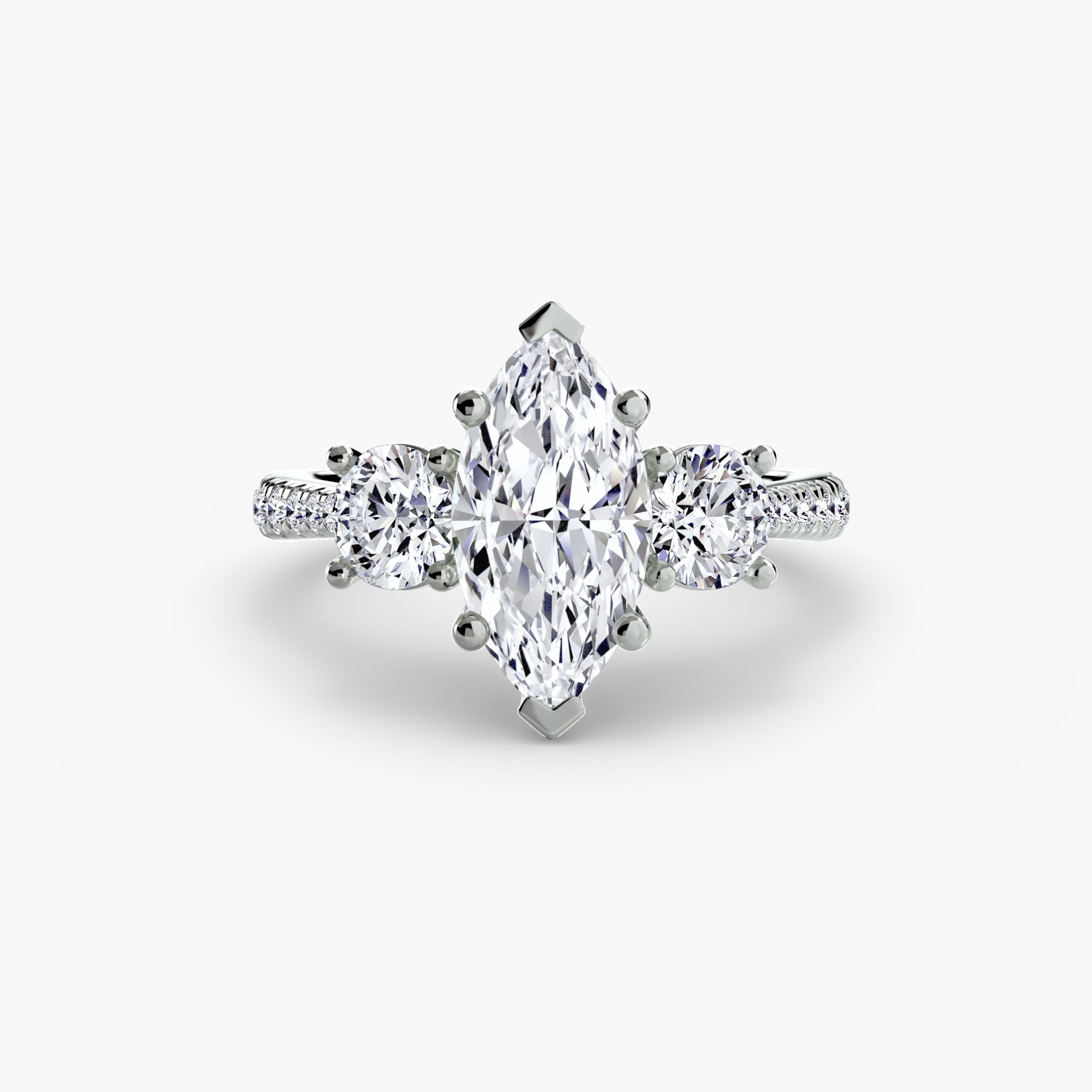 TRIONA Pavé Trilogy Ring