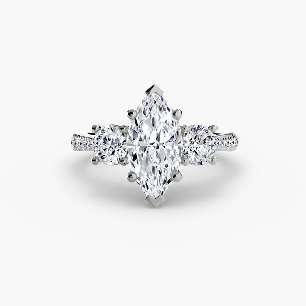 TRIONA Pavé Trilogy Ring