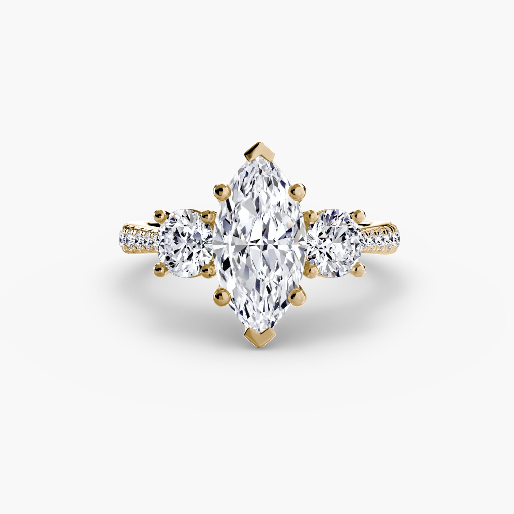TRIONA Pavé Trilogy Ring
