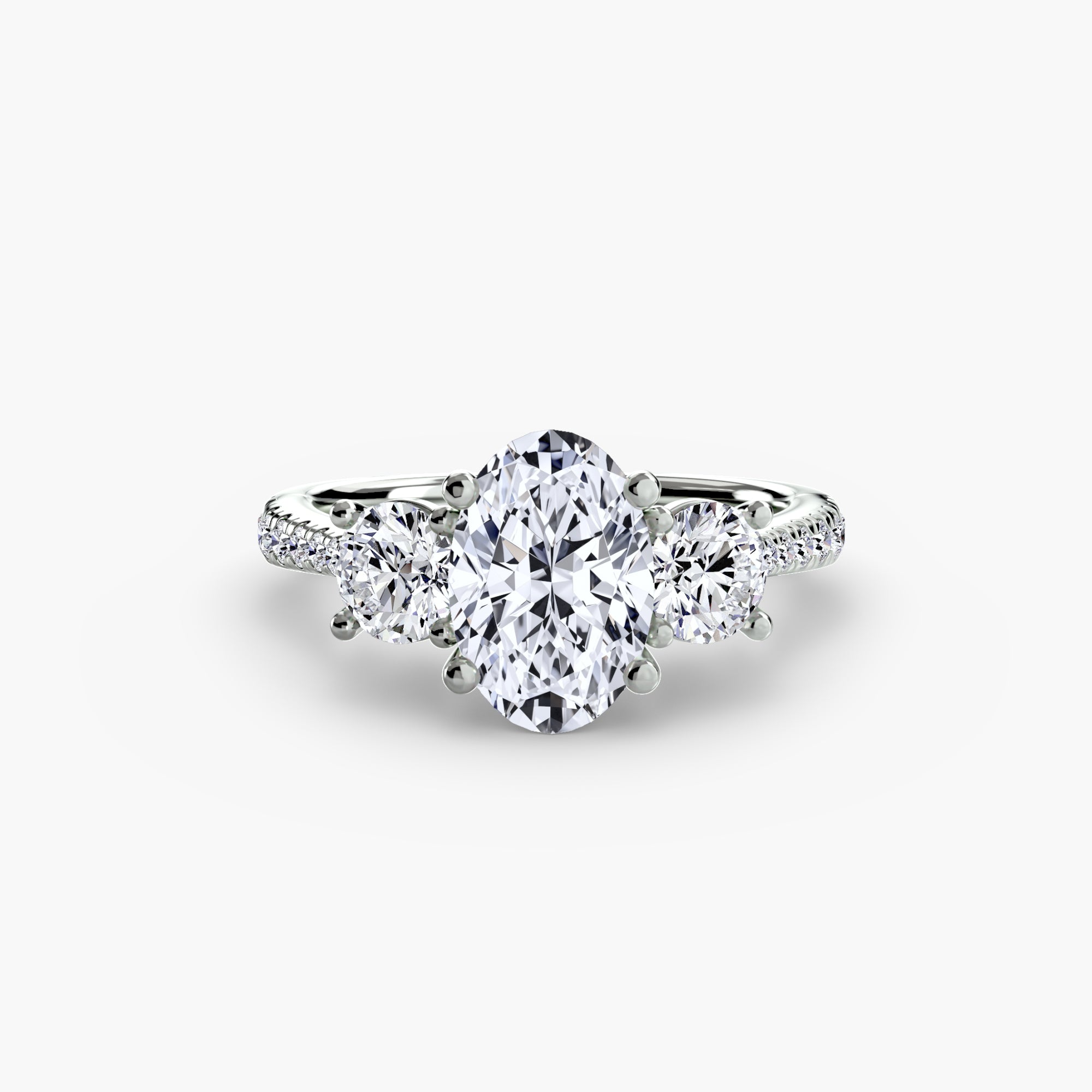 TRIONA Pavé Trilogy Ring