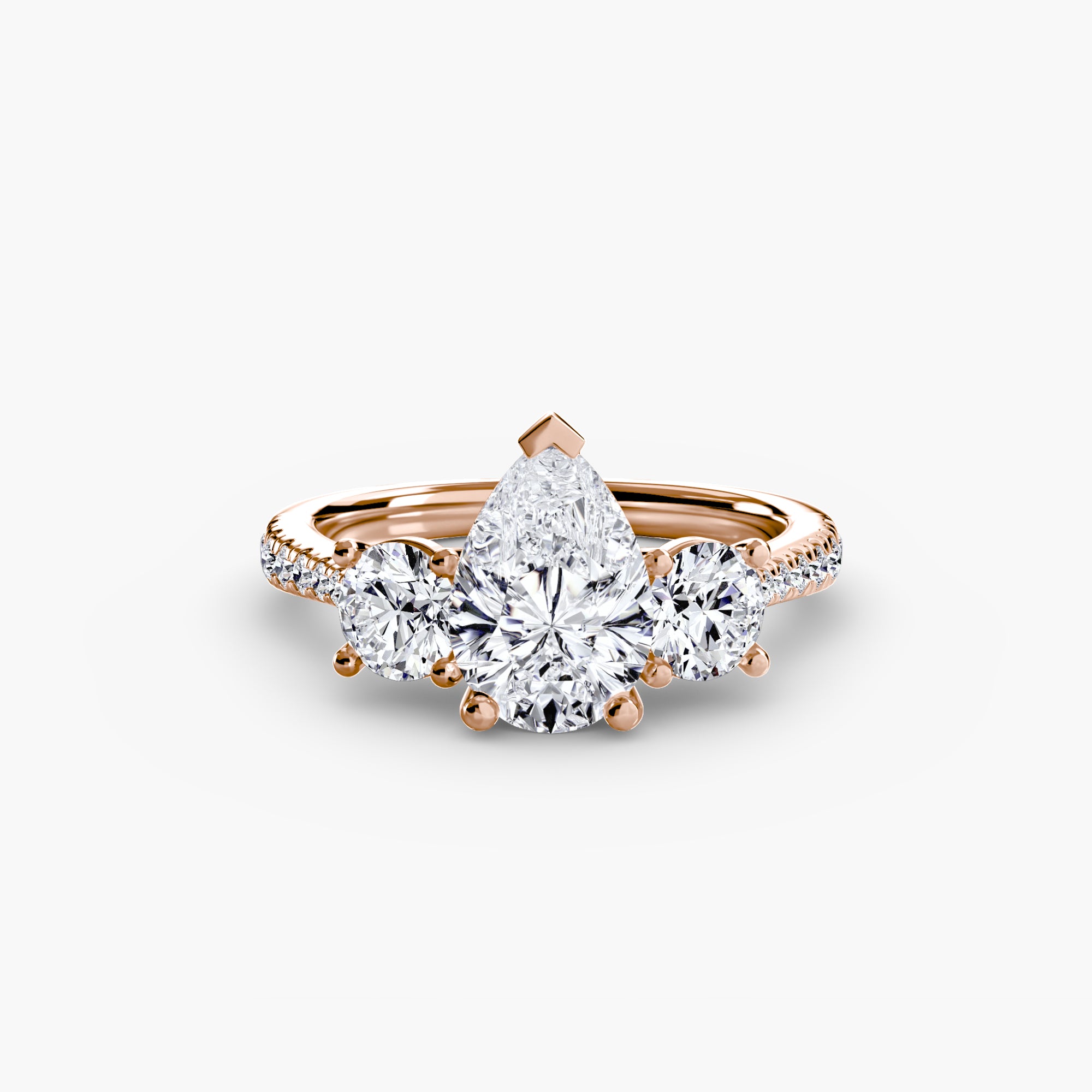 TRIONA Pavé Trilogy Ring