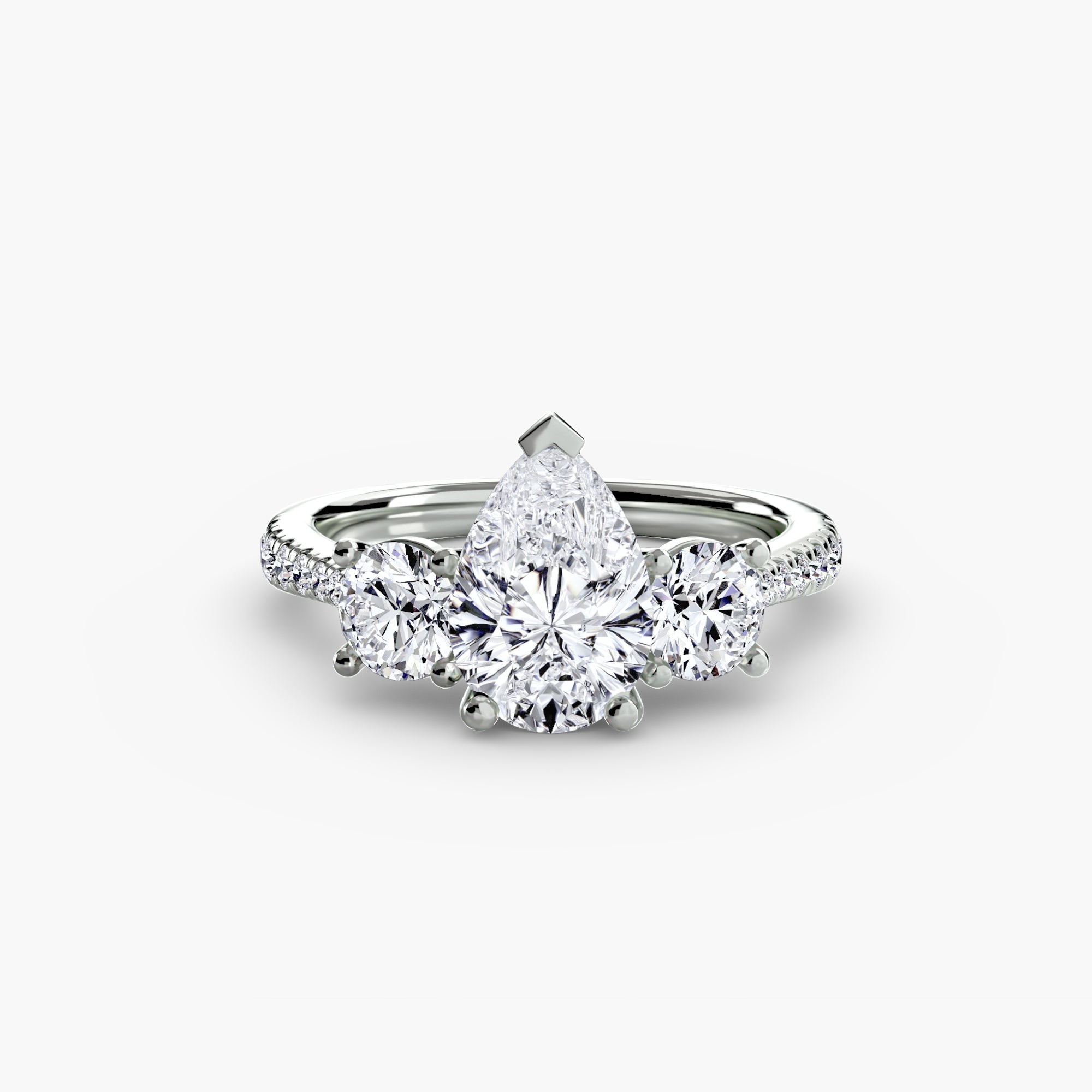 TRIONA Pavé Trilogy Ring