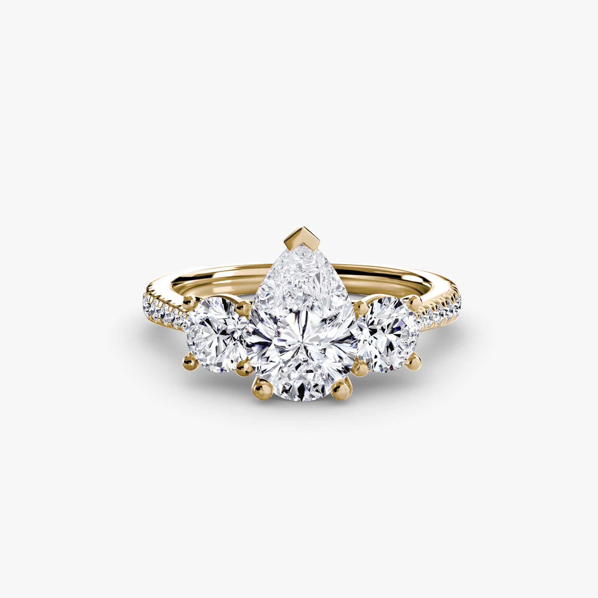 TRIONA Pavé Trilogy Ring
