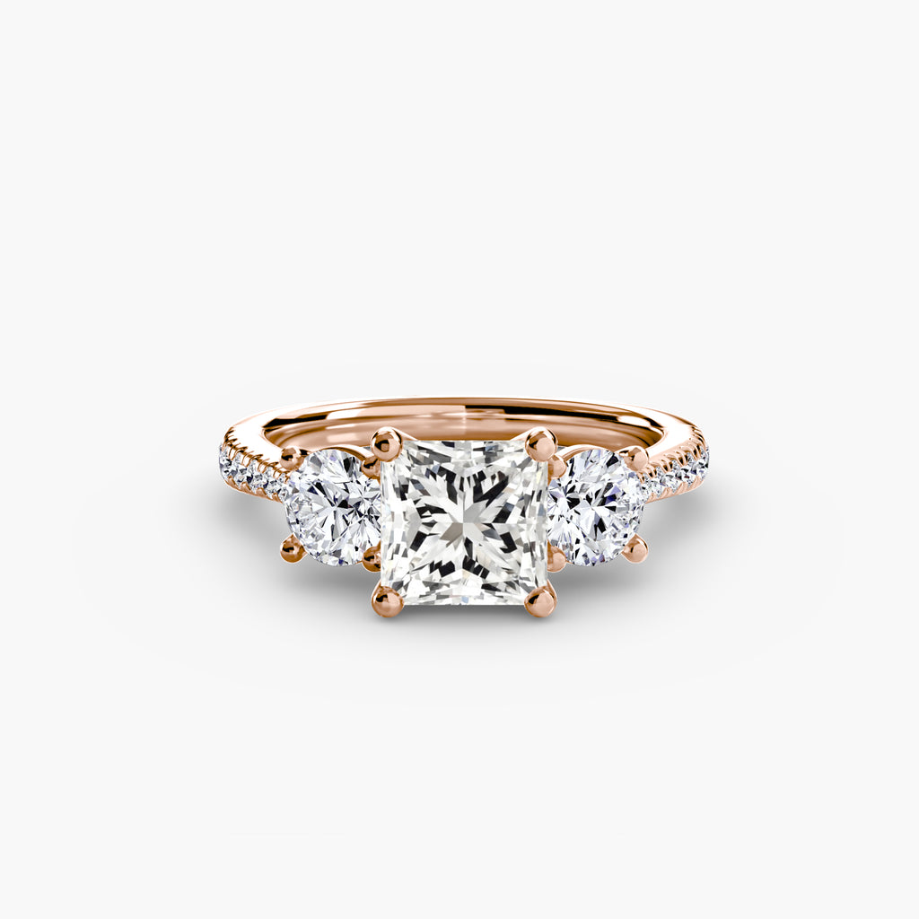 TRIONA Pavé Trilogy Ring
