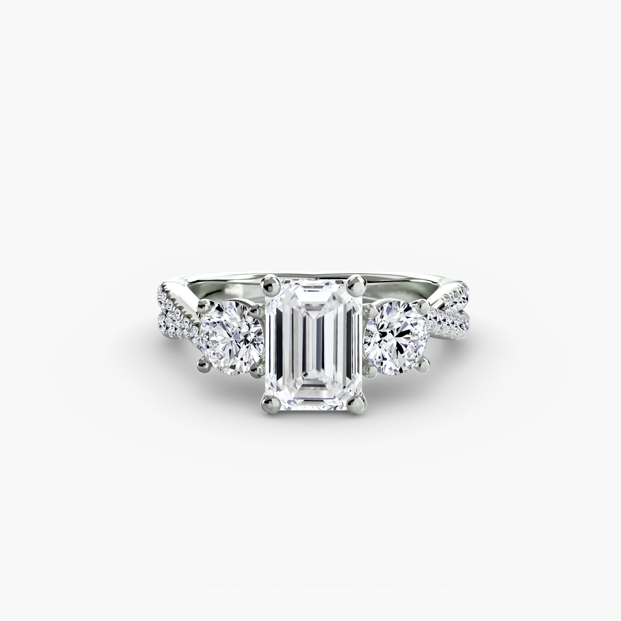 BELLORA Pavé Trilogy Ring