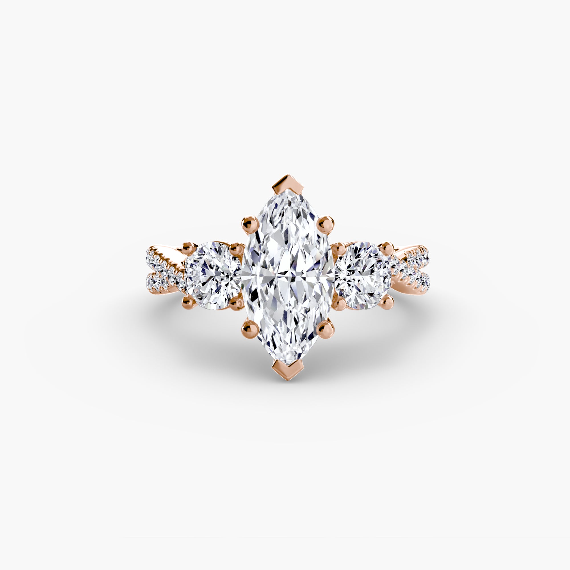 BELLORA Pavé Trilogy Ring