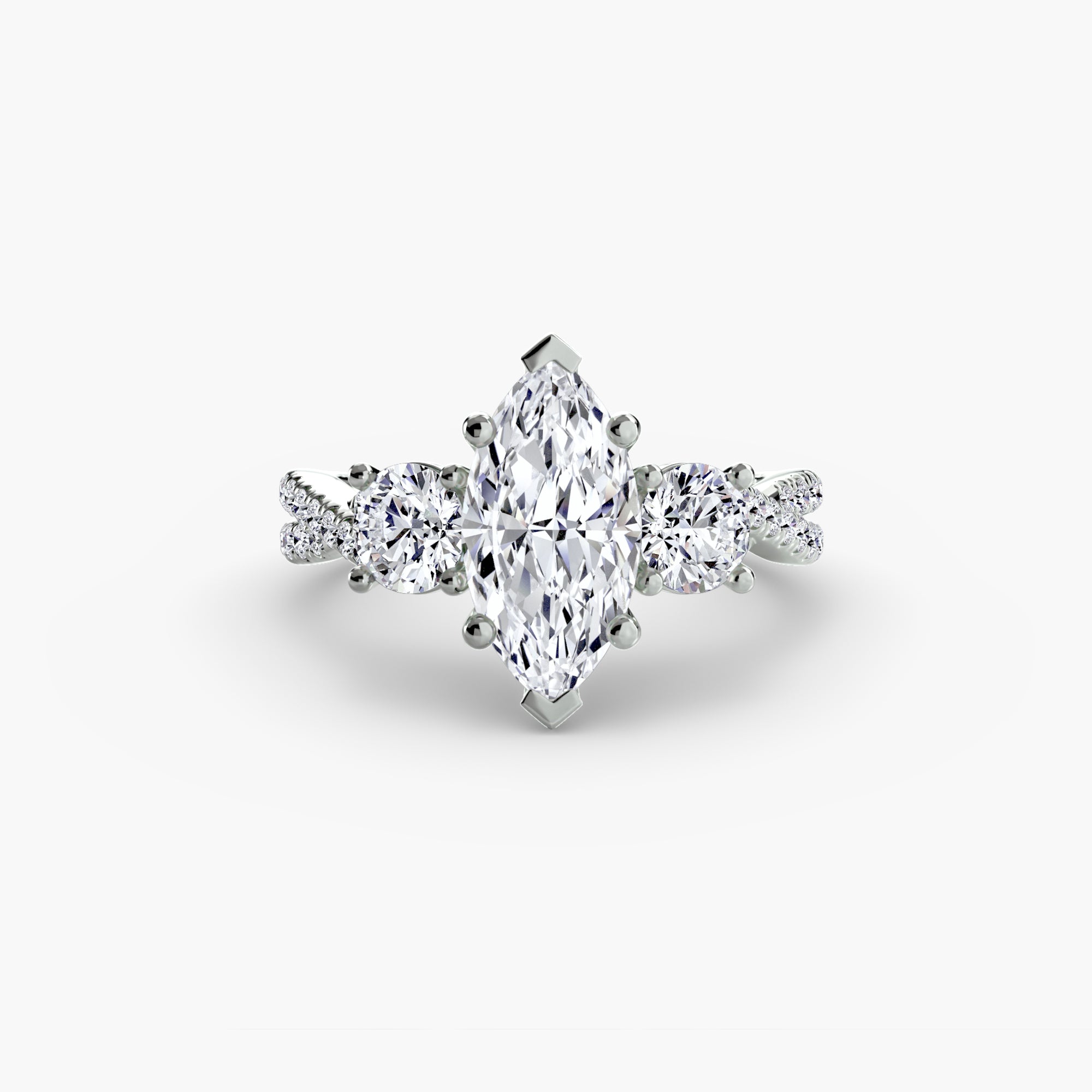 BELLORA Pavé Trilogy Ring