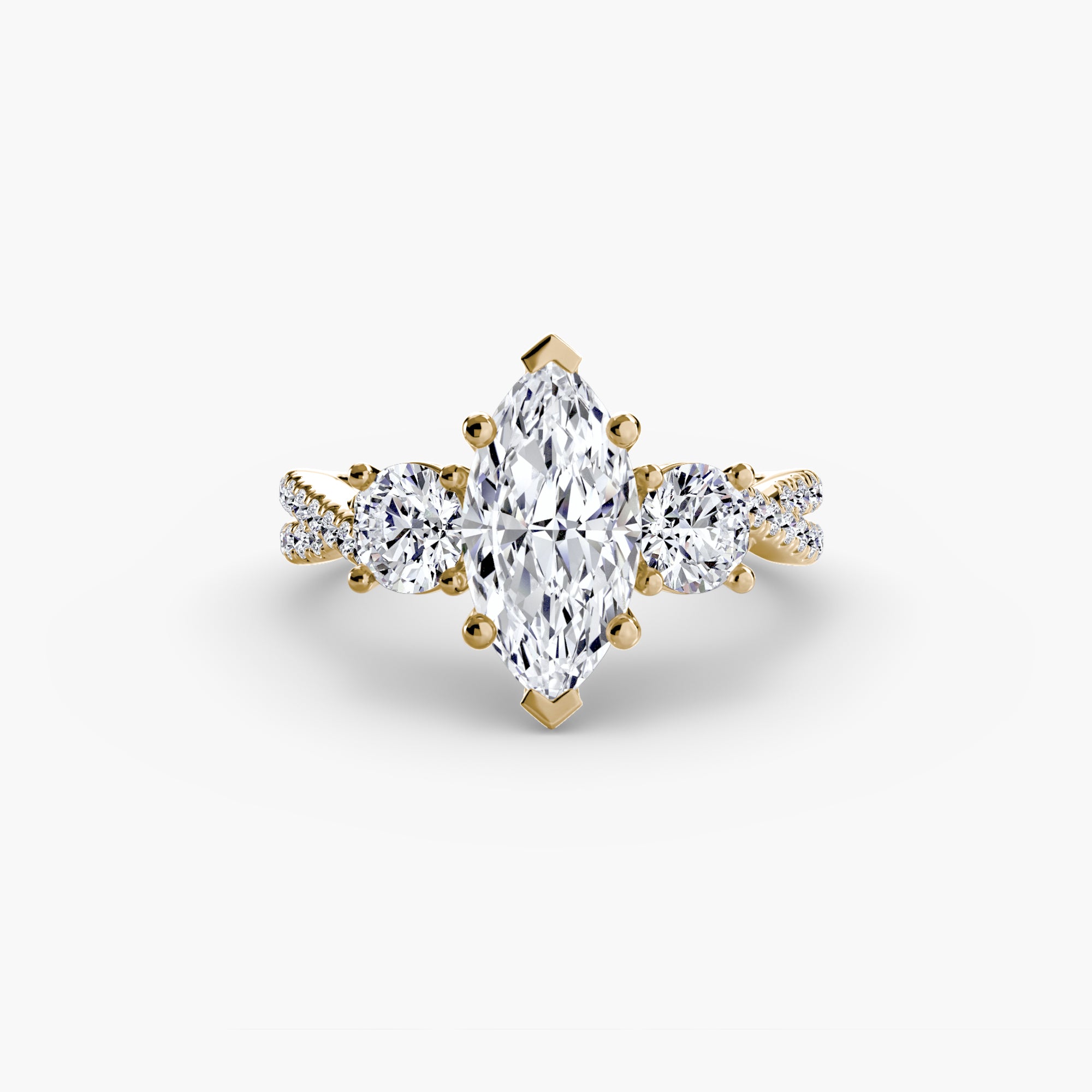 BELLORA Pavé Trilogy Ring