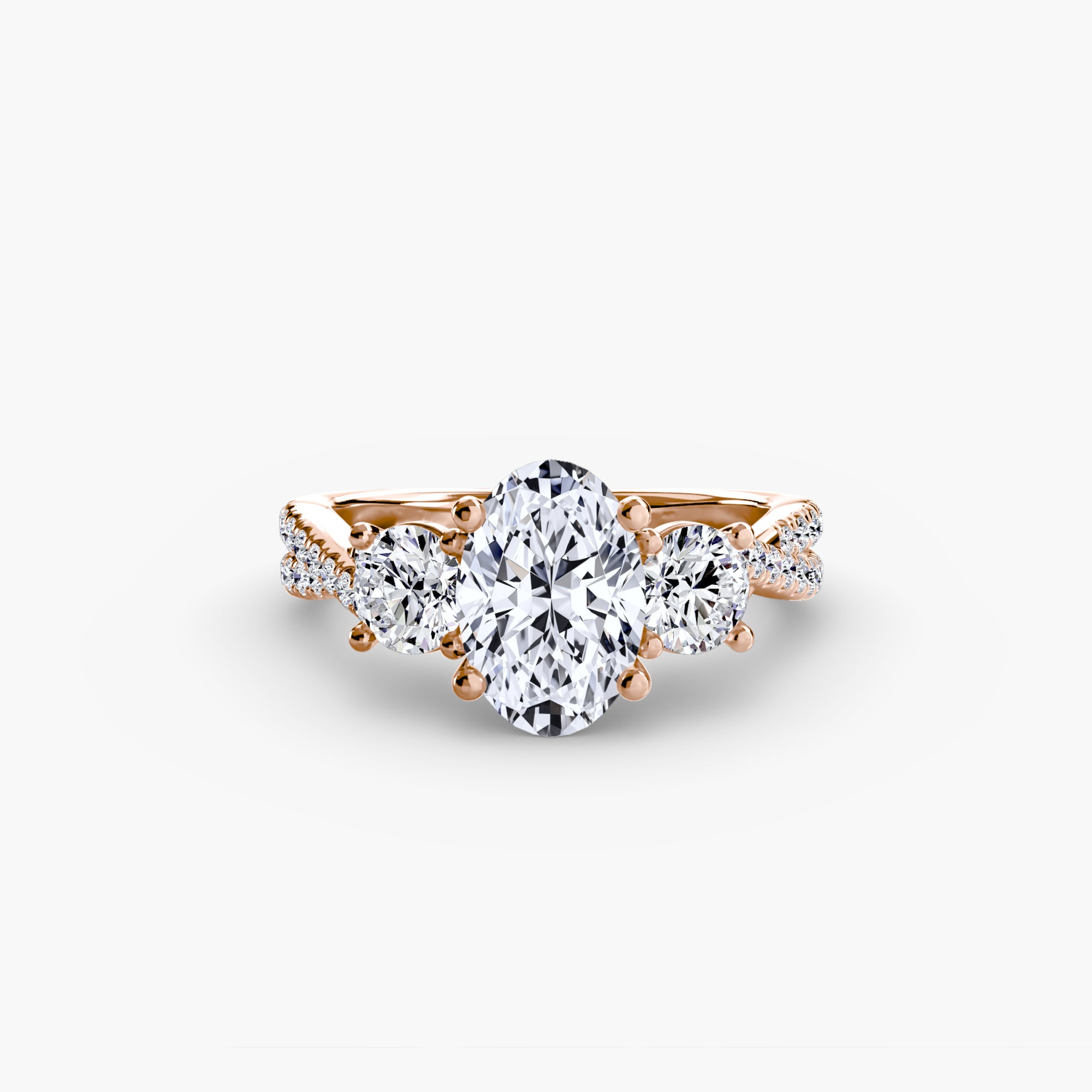 BELLORA Pavé Trilogy Ring