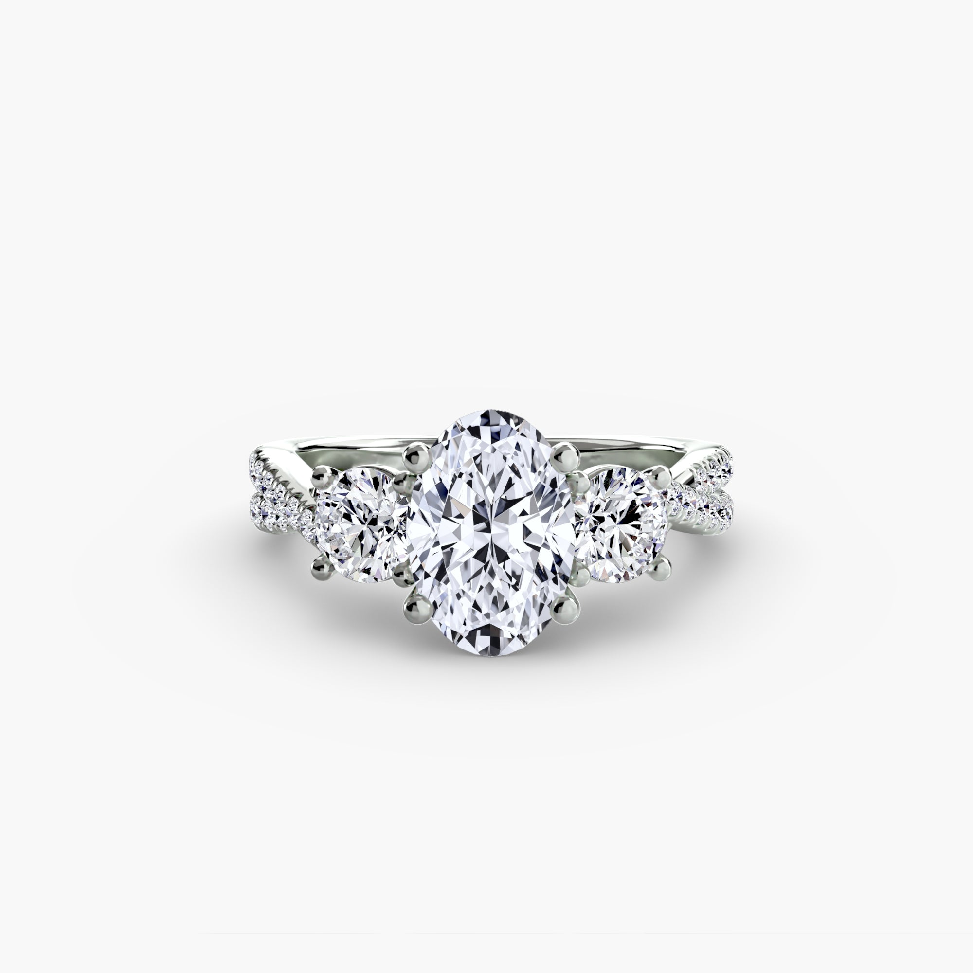 BELLORA Pavé Trilogy Ring