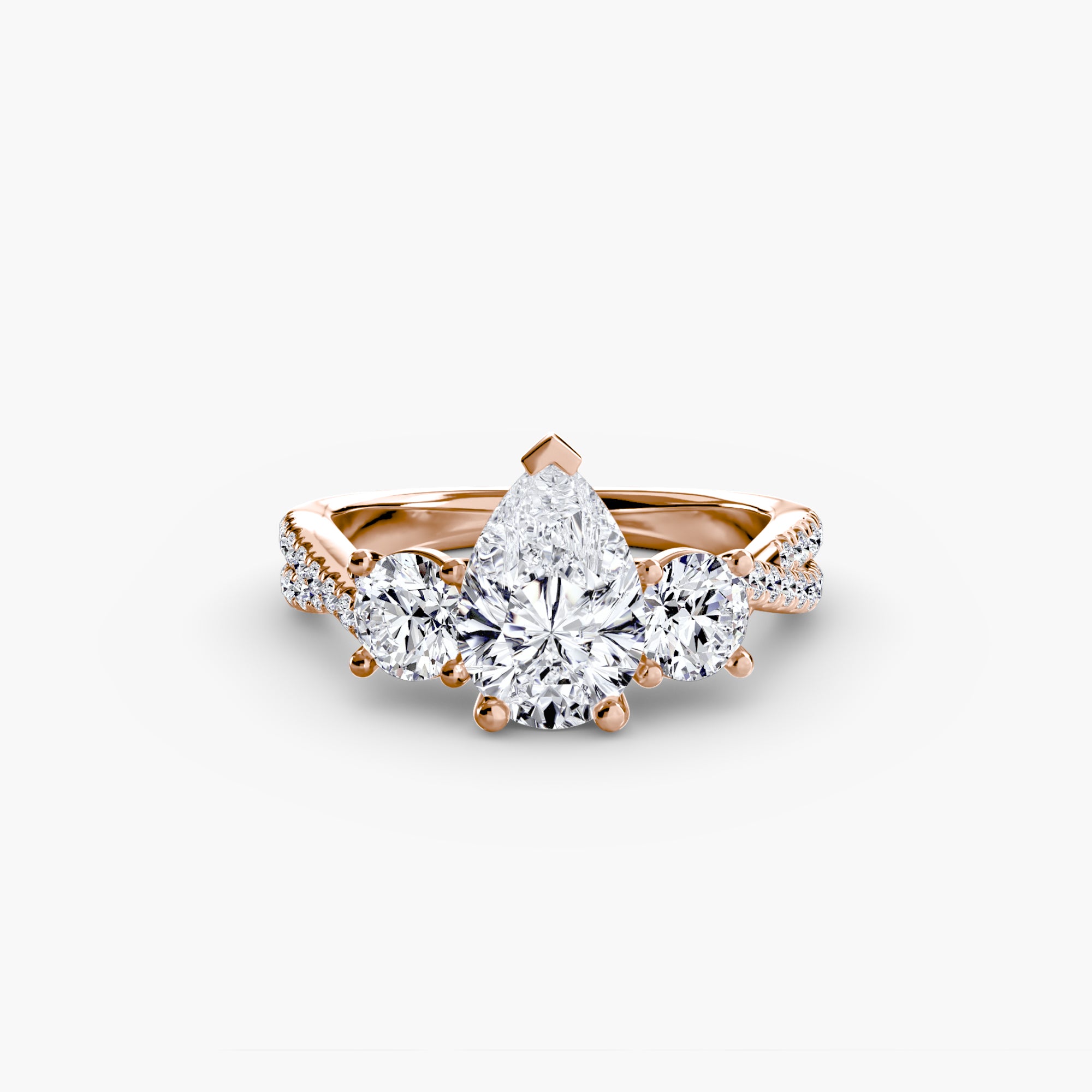 BELLORA Pavé Trilogy Ring