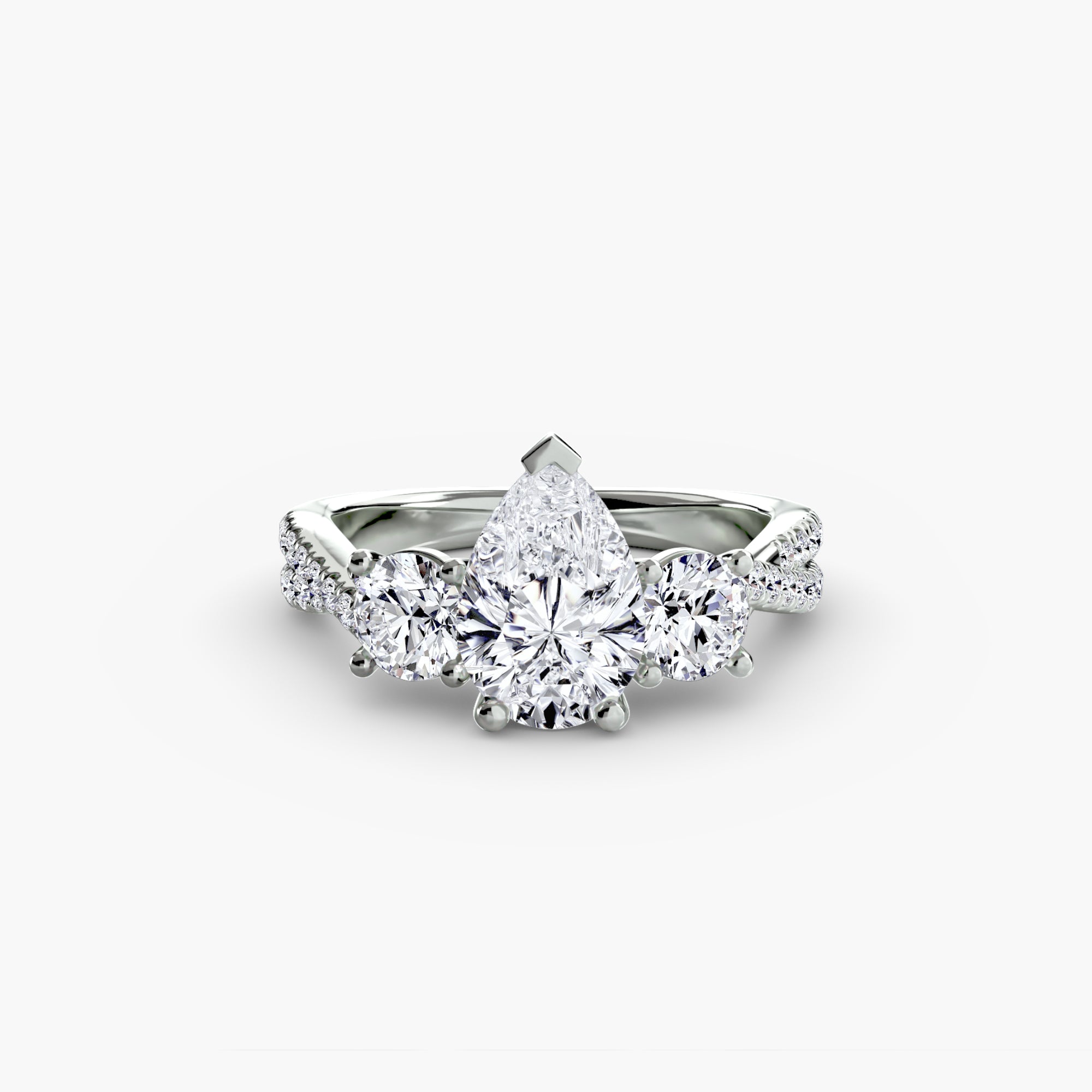 BELLORA Pavé Trilogy Ring
