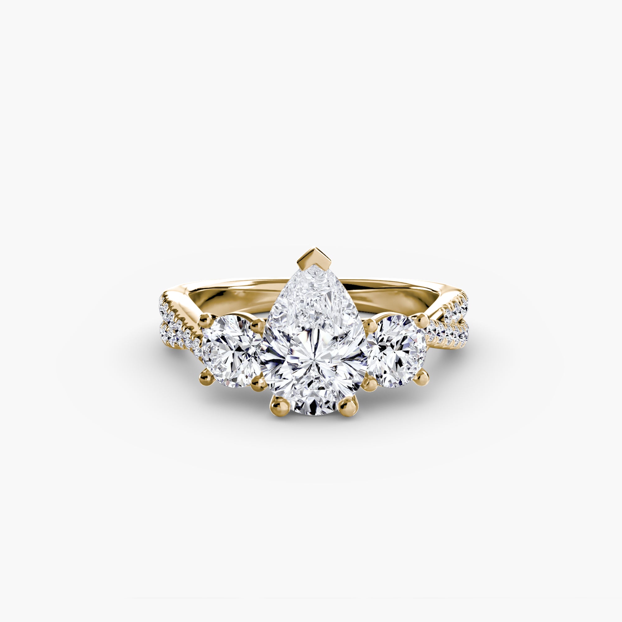 BELLORA Pavé Trilogy Ring