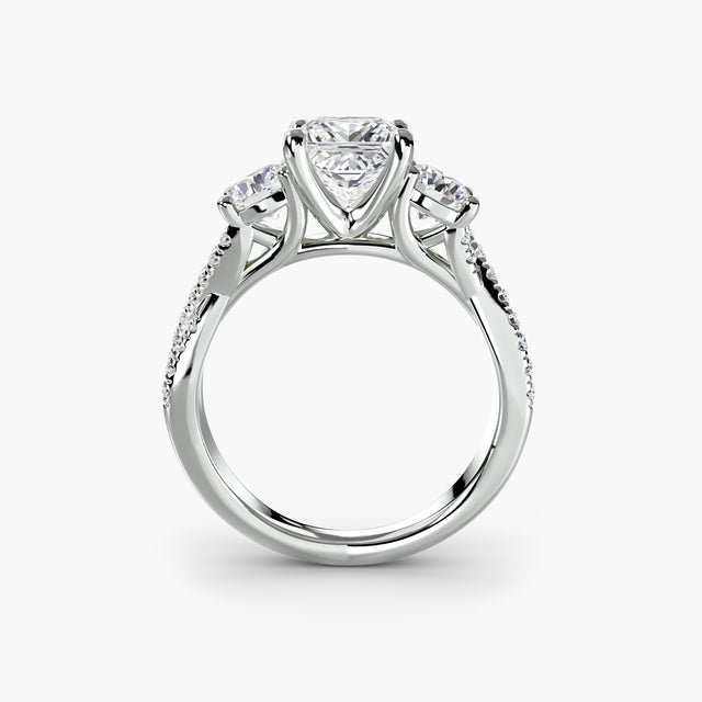 BELLORA Pavé Trilogy Ring
