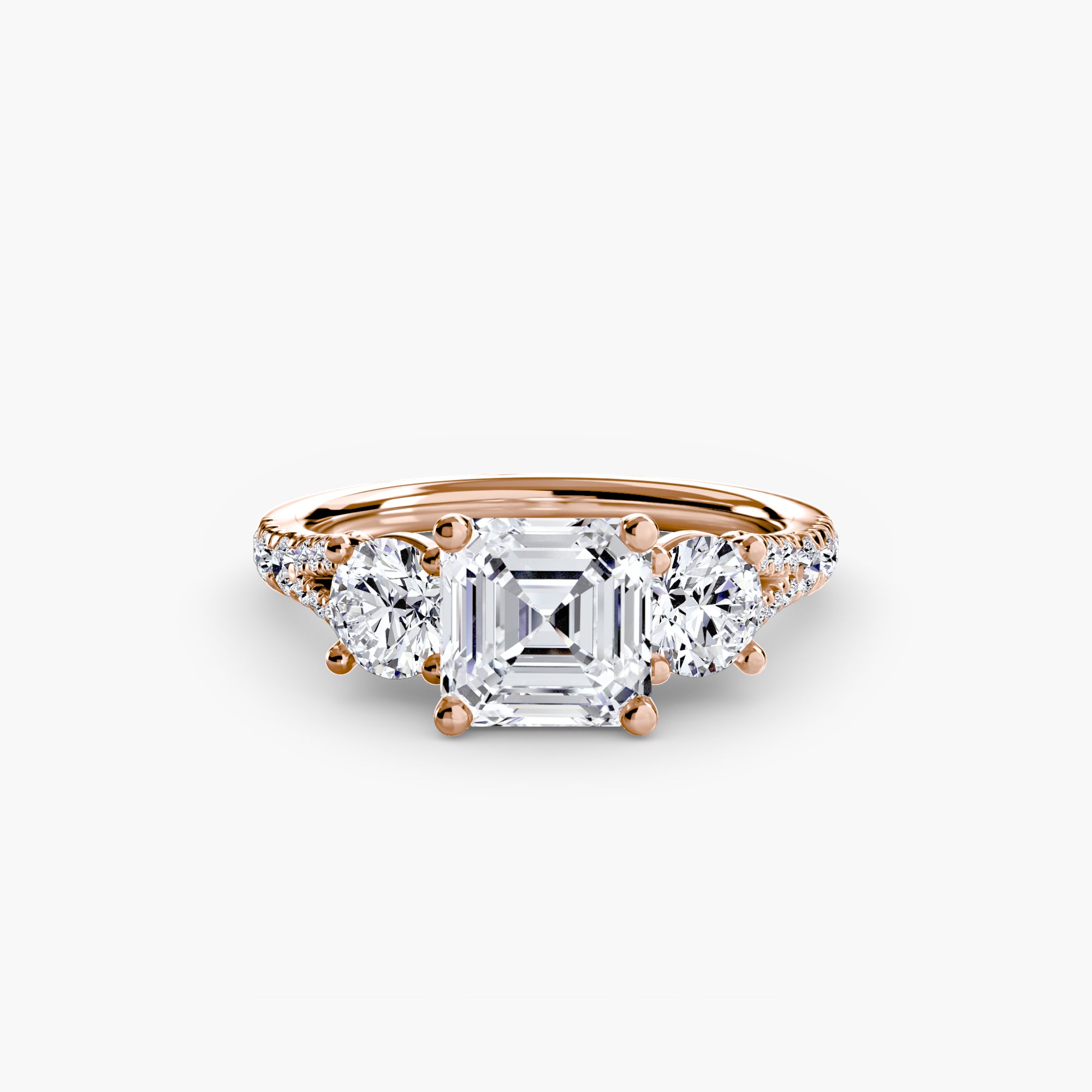 VALTORA Pavé Trilogy Ring