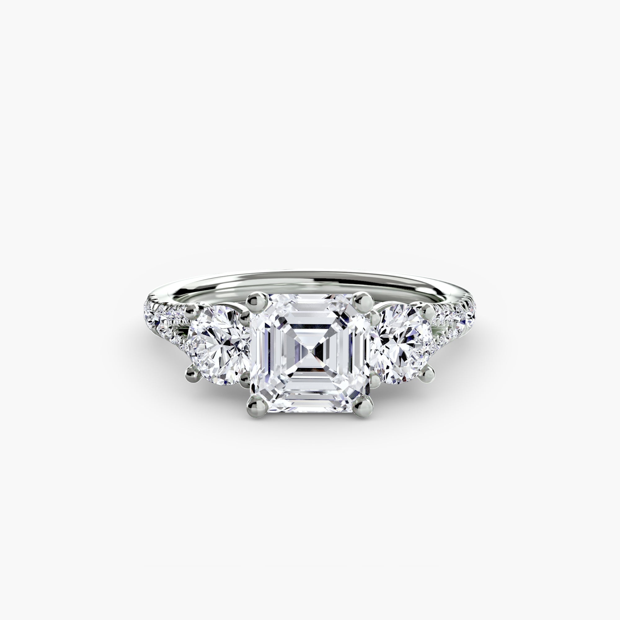 VALTORA Pavé Trilogy Ring
