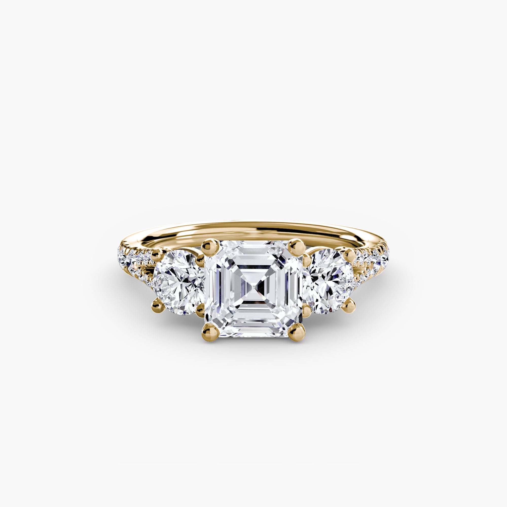 VALTORA Pavé Trilogy Ring