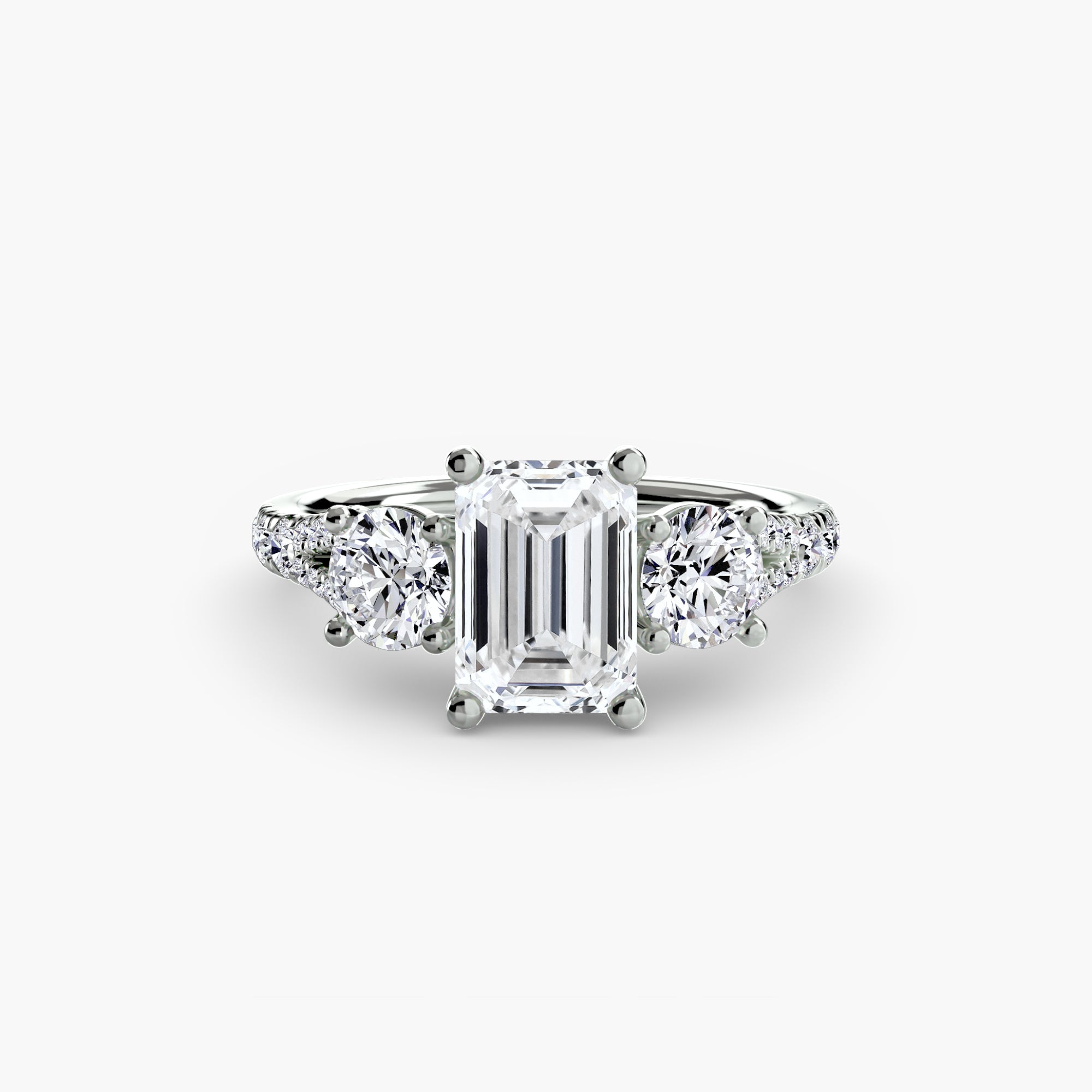 VALTORA Pavé Trilogy Ring