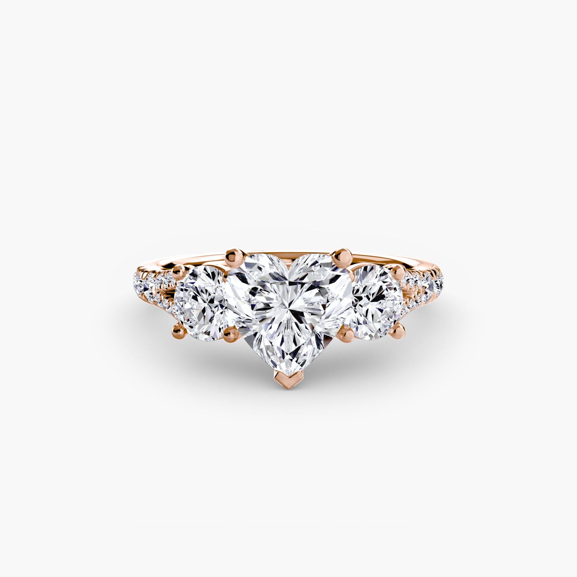 VALTORA Pavé Trilogy Ring