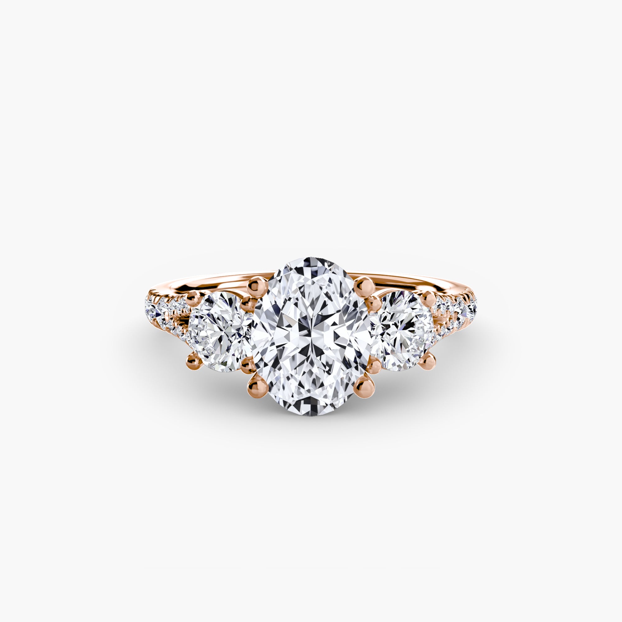 VALTORA Pavé Trilogy Ring