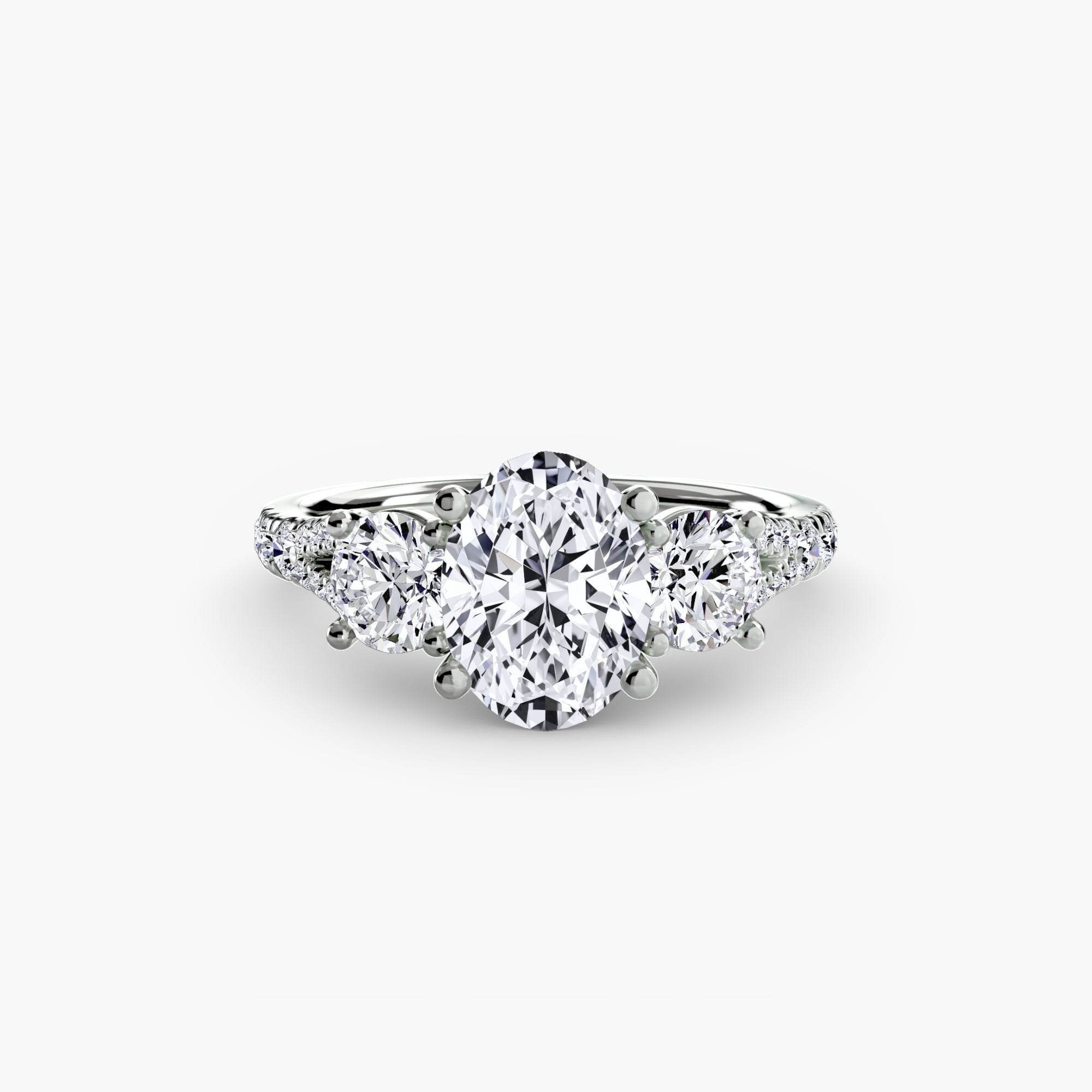 VALTORA Pavé Trilogy Ring
