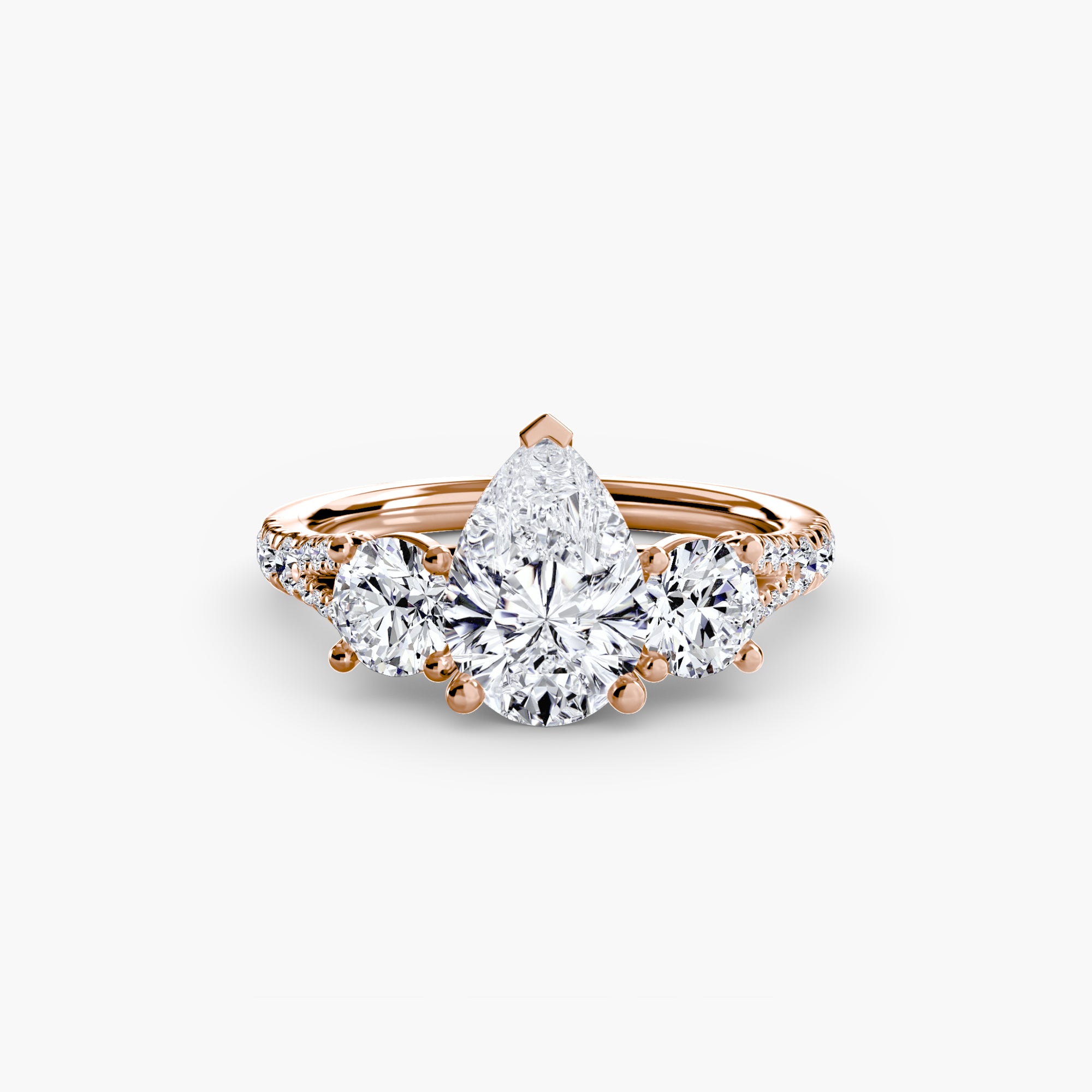 VALTORA Pavé Trilogy Ring