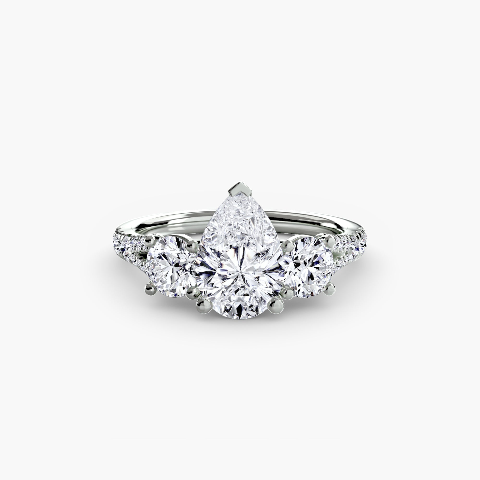 VALTORA Pavé Trilogy Ring