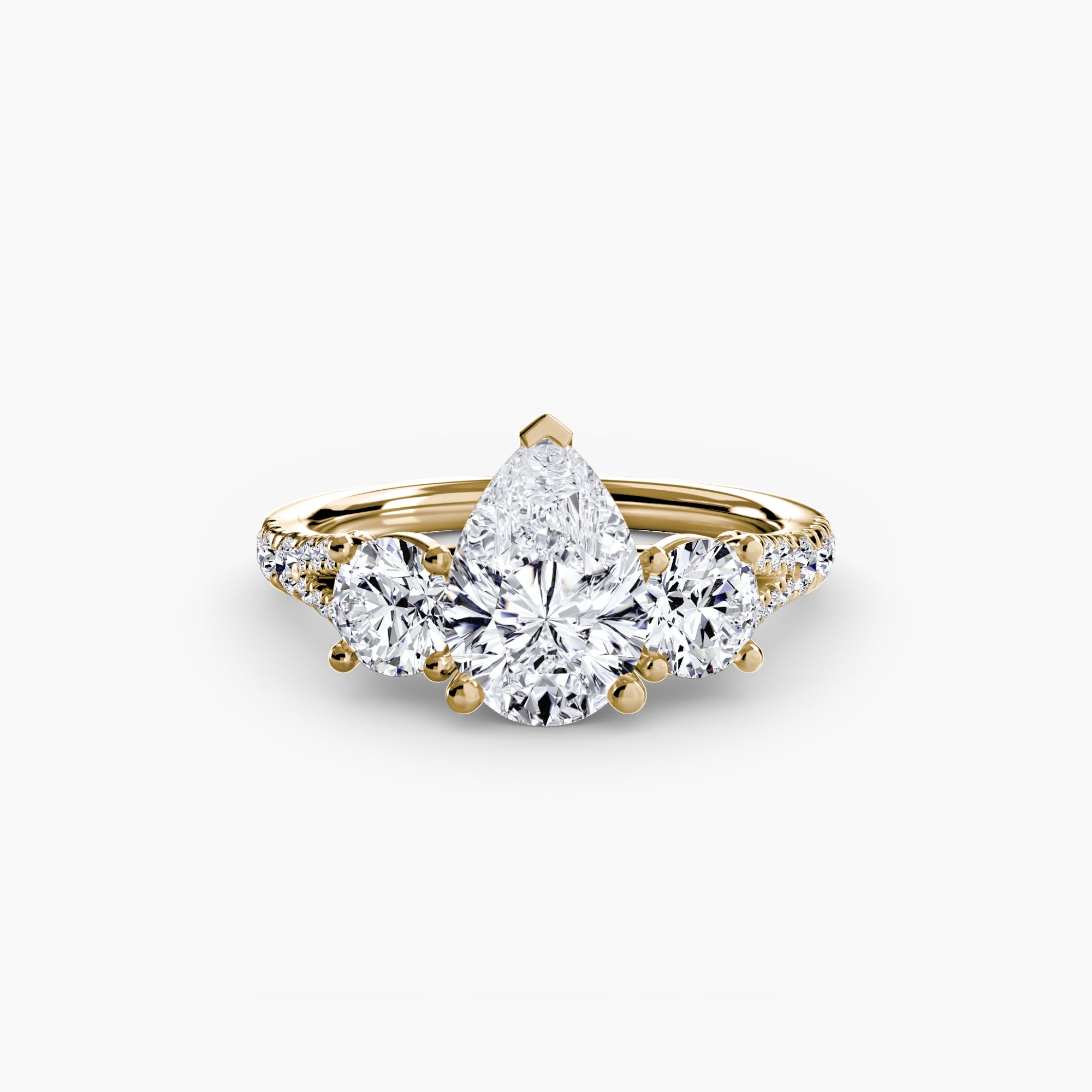 VALTORA Pavé Trilogy Ring