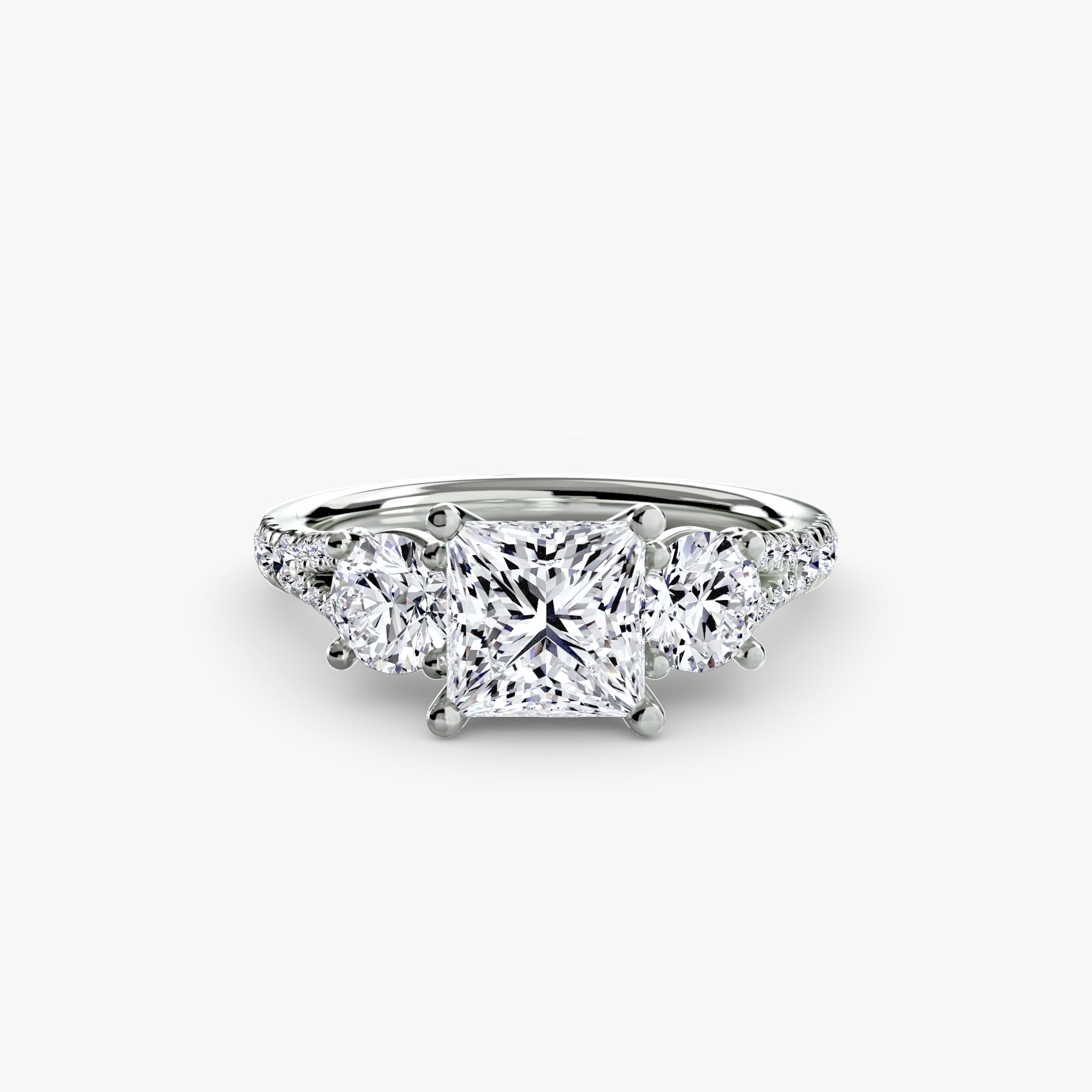 VALTORA Pavé Trilogy Ring