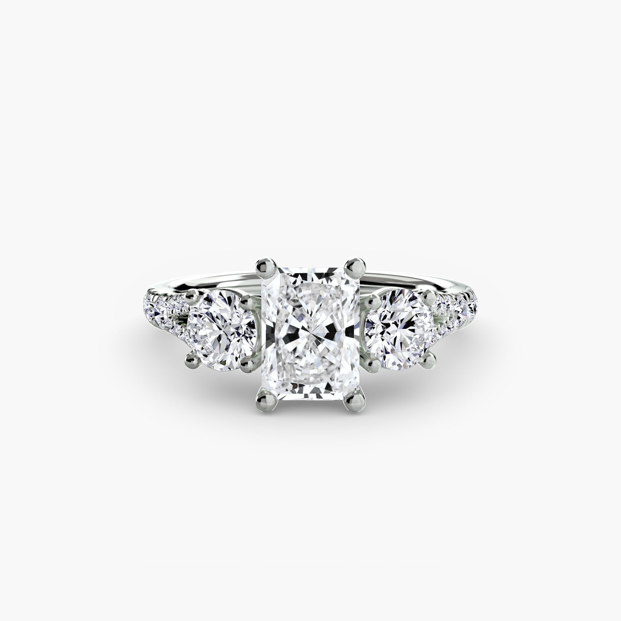 VALTORA Pavé Trilogy Ring