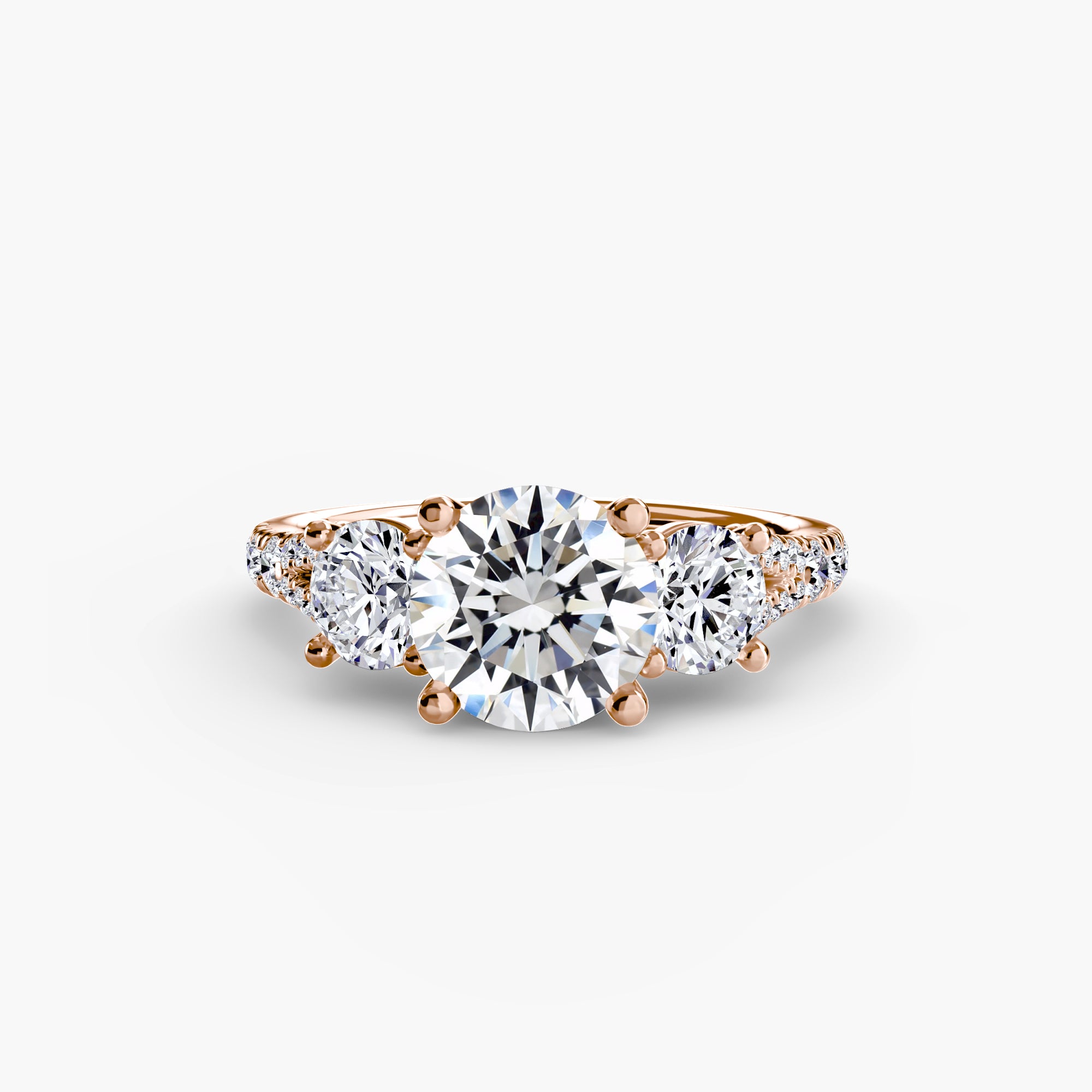 VALTORA Pavé Trilogy Ring