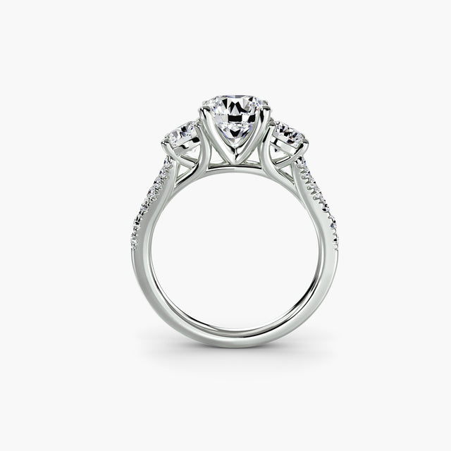 VALTORA Pavé Trilogy Ring
