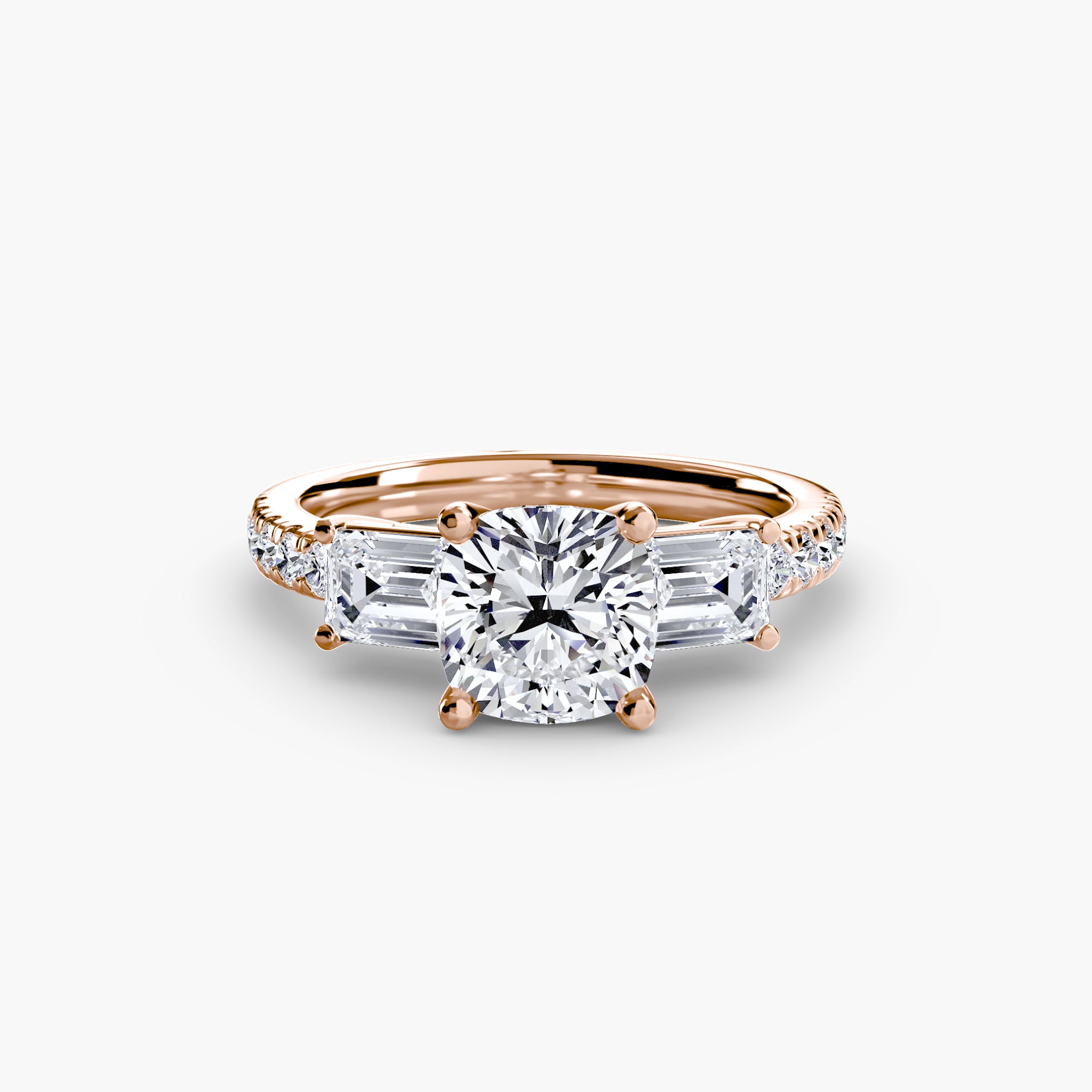 ELARIA Pavé Trilogy Ring