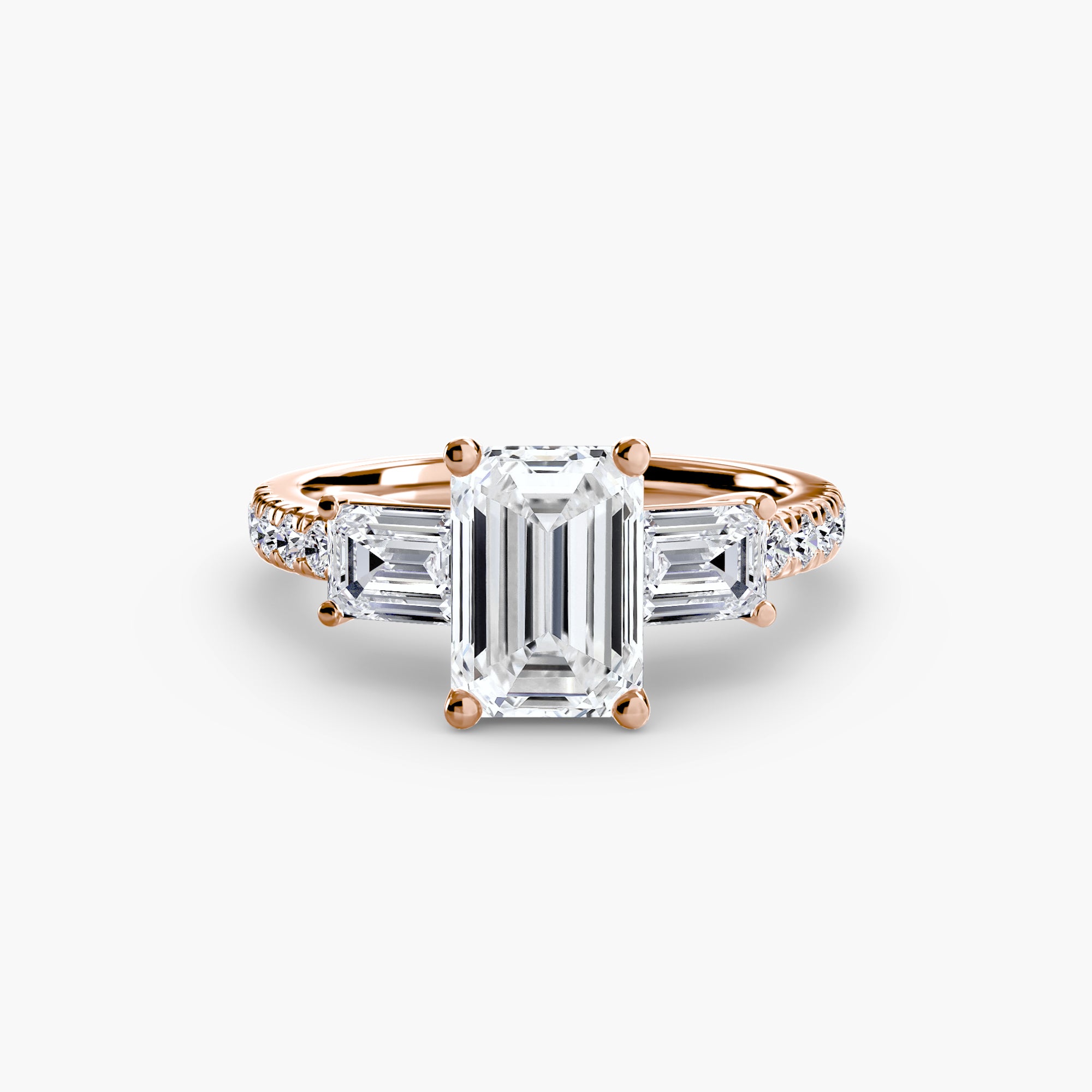 ELARIA Pavé Trilogy Ring