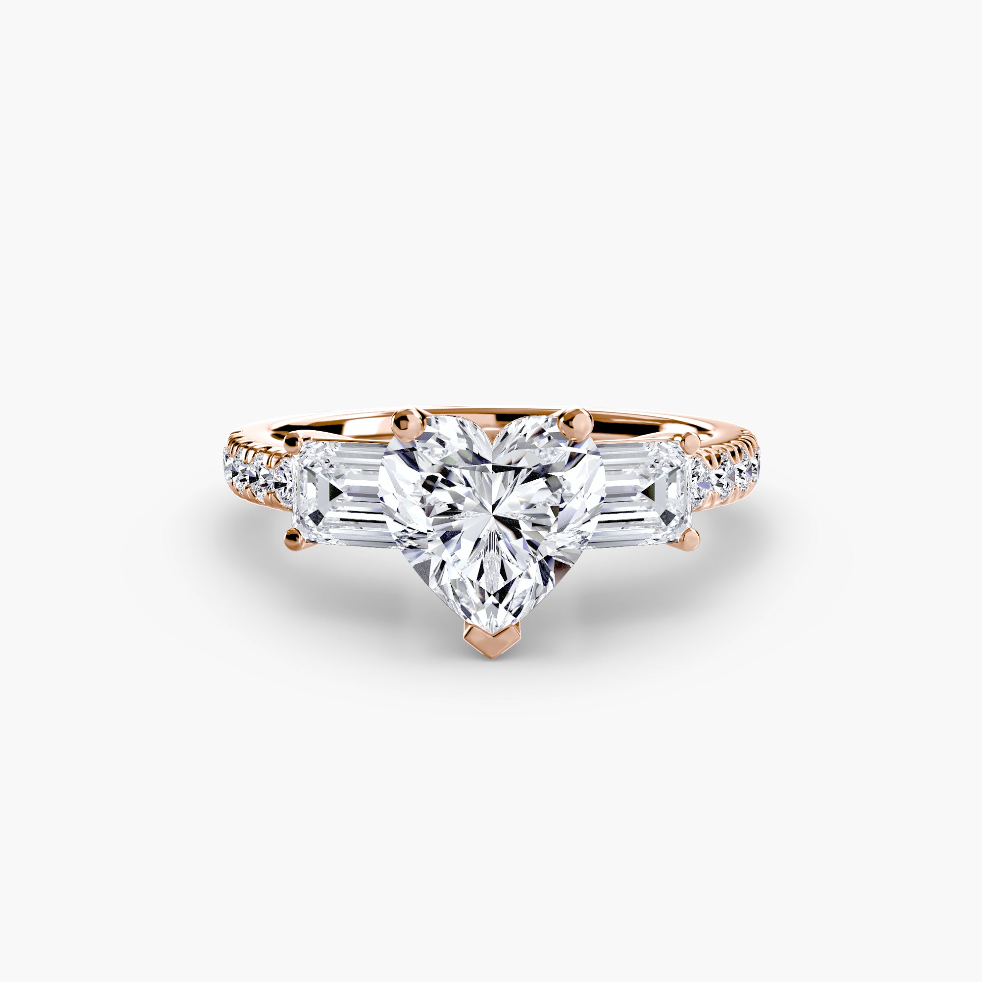 ELARIA Pavé Trilogy Ring