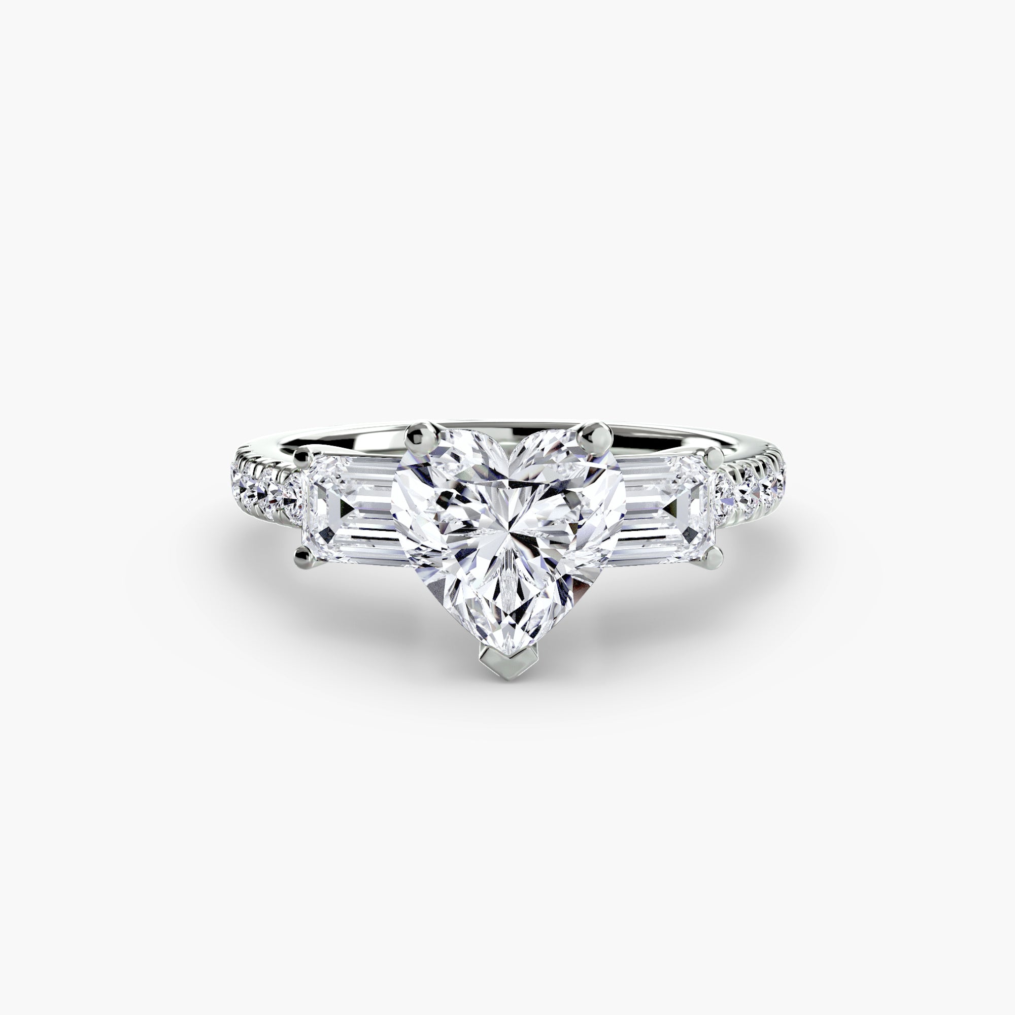 ELARIA Pavé Trilogy Ring