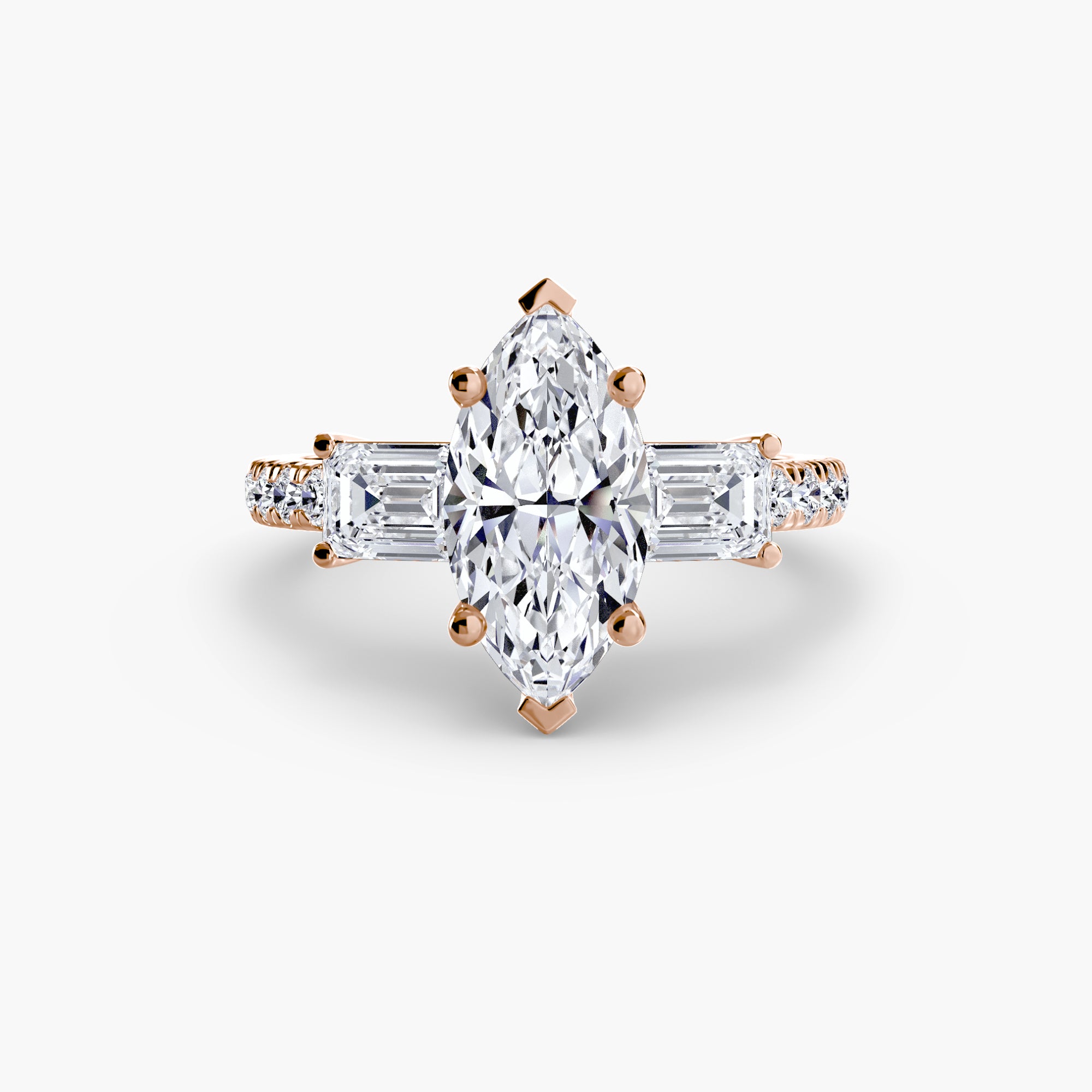 ELARIA Pavé Trilogy Ring