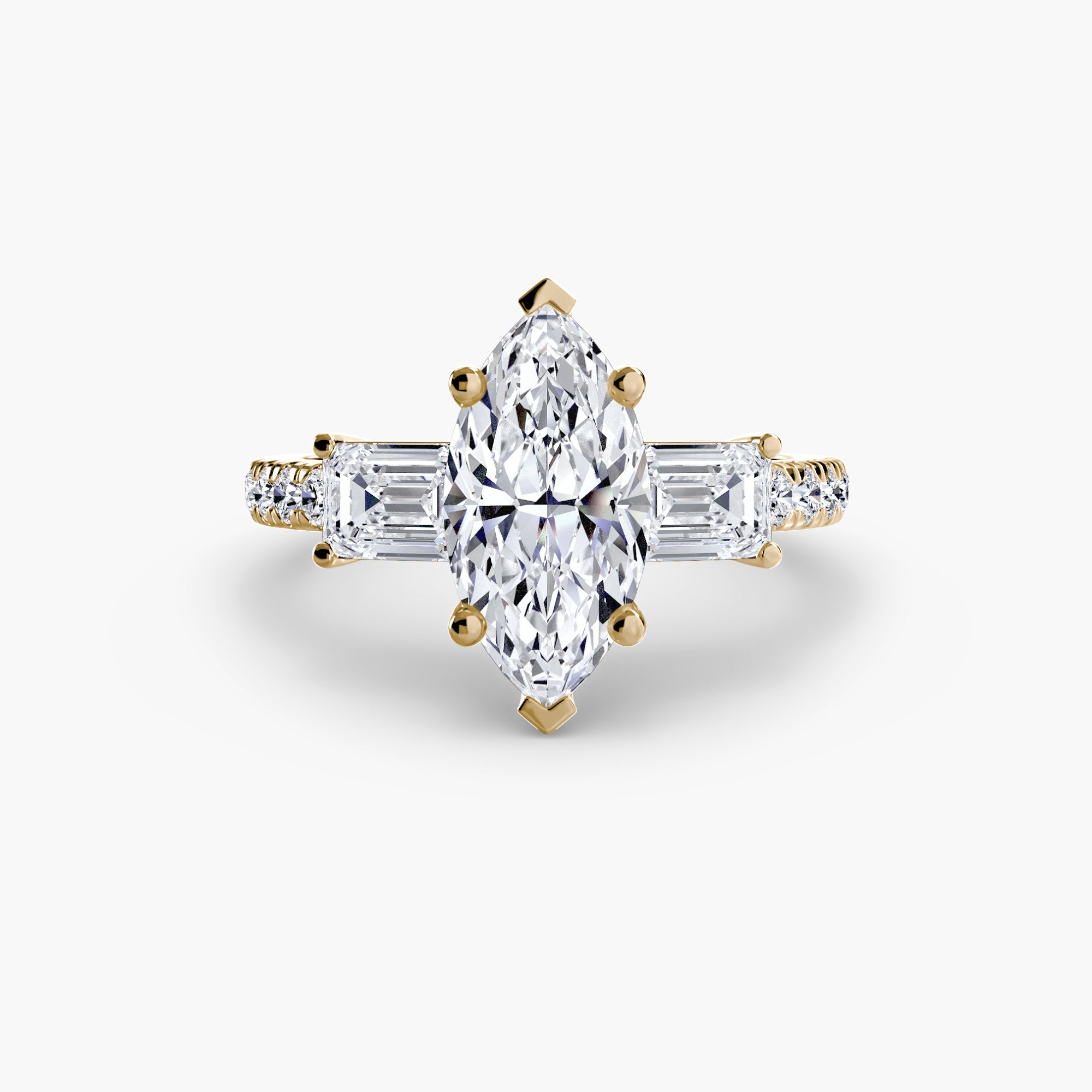 ELARIA Pavé Trilogy Ring