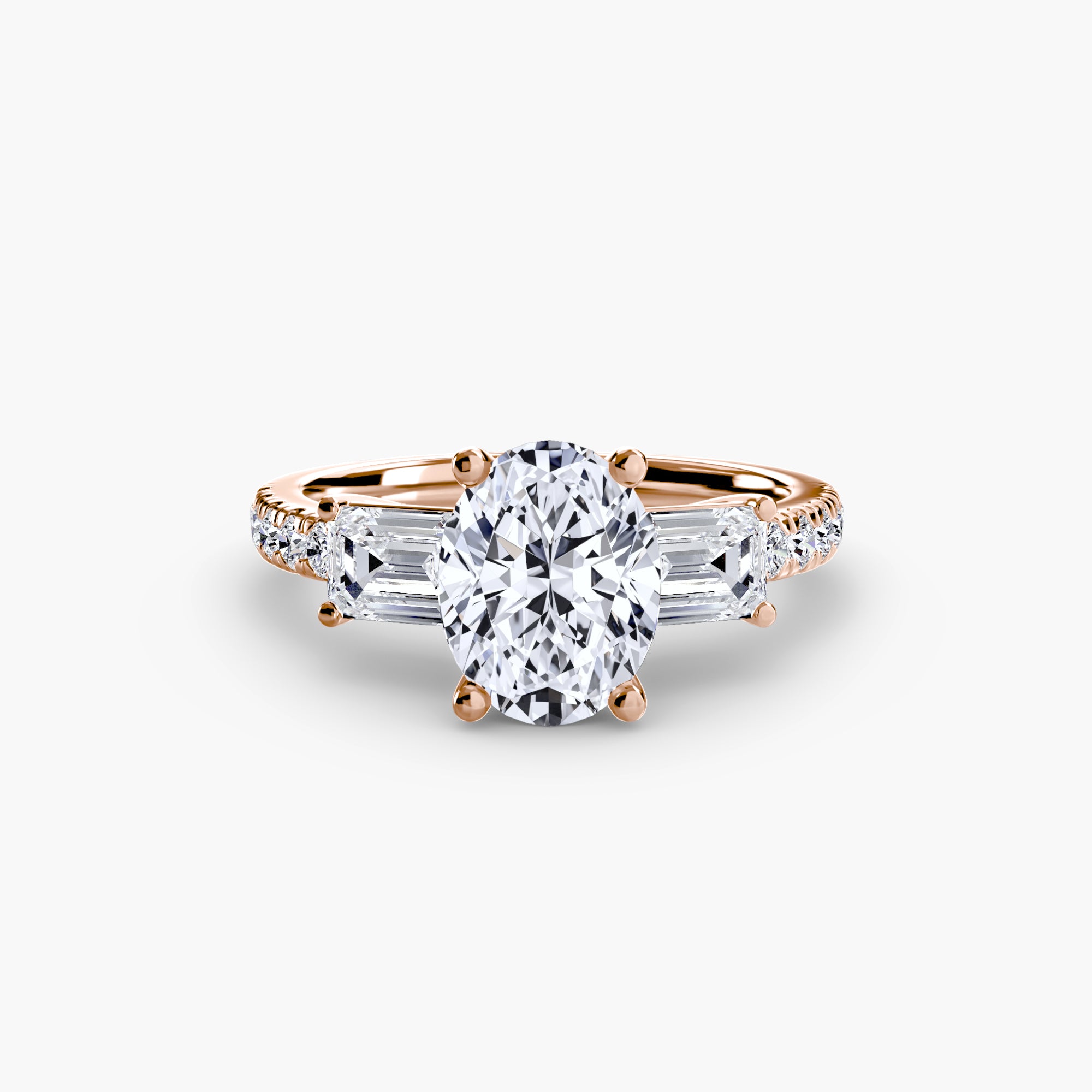 ELARIA Pavé Trilogy Ring