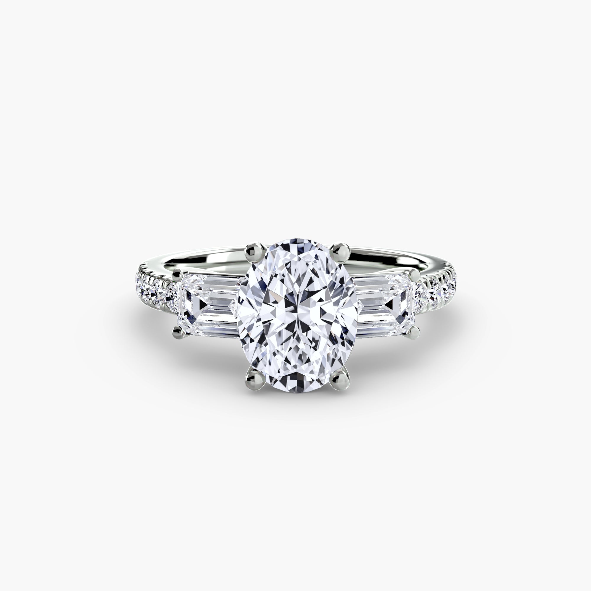 ELARIA Pavé Trilogy Ring