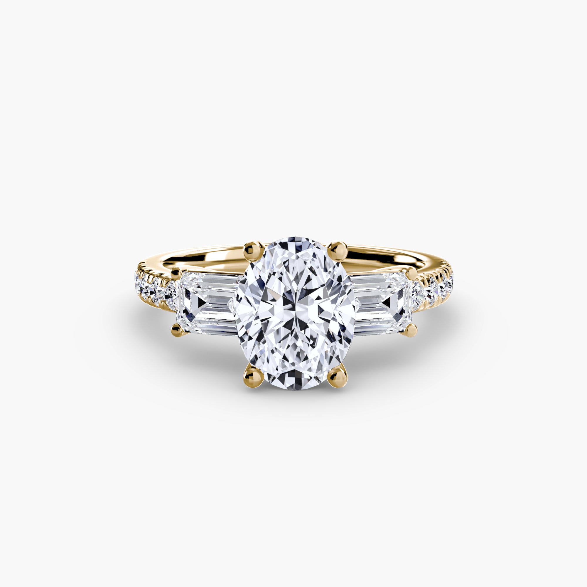 ELARIA Pavé Trilogy Ring
