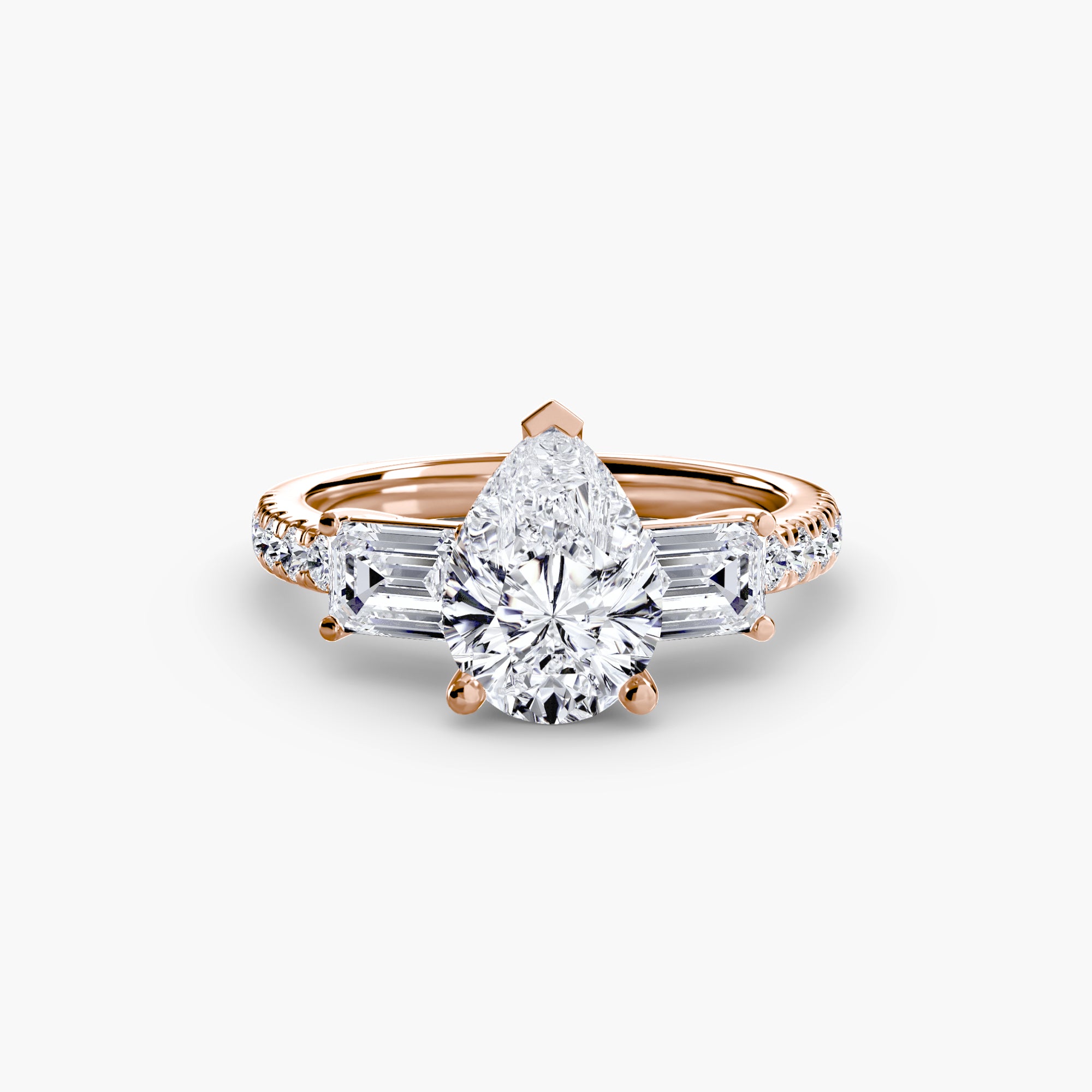 ELARIA Pavé Trilogy Ring