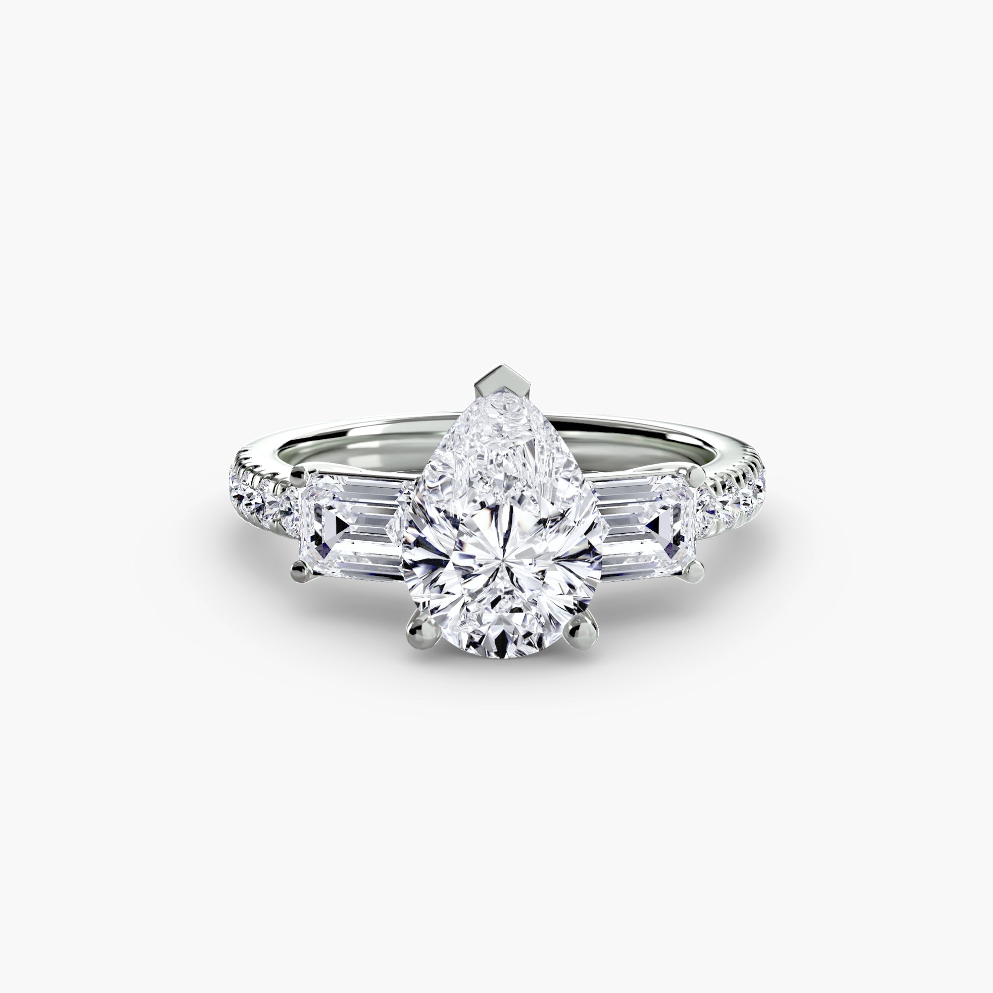 ELARIA Pavé Trilogy Ring