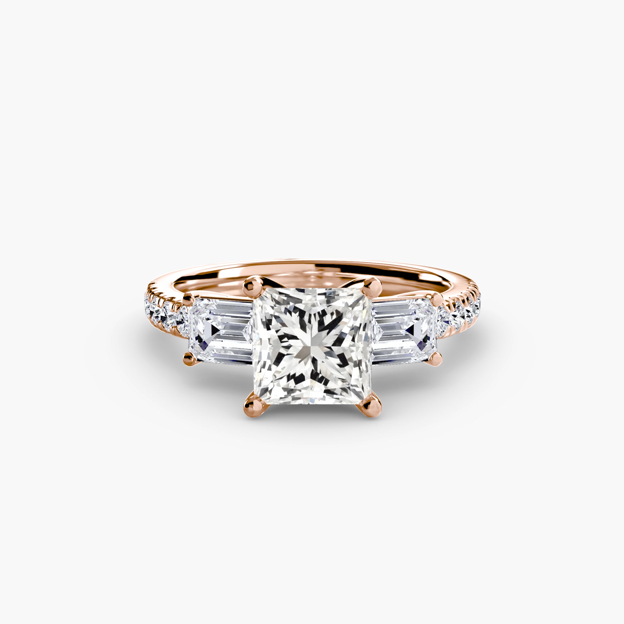 ELARIA Pavé Trilogy Ring