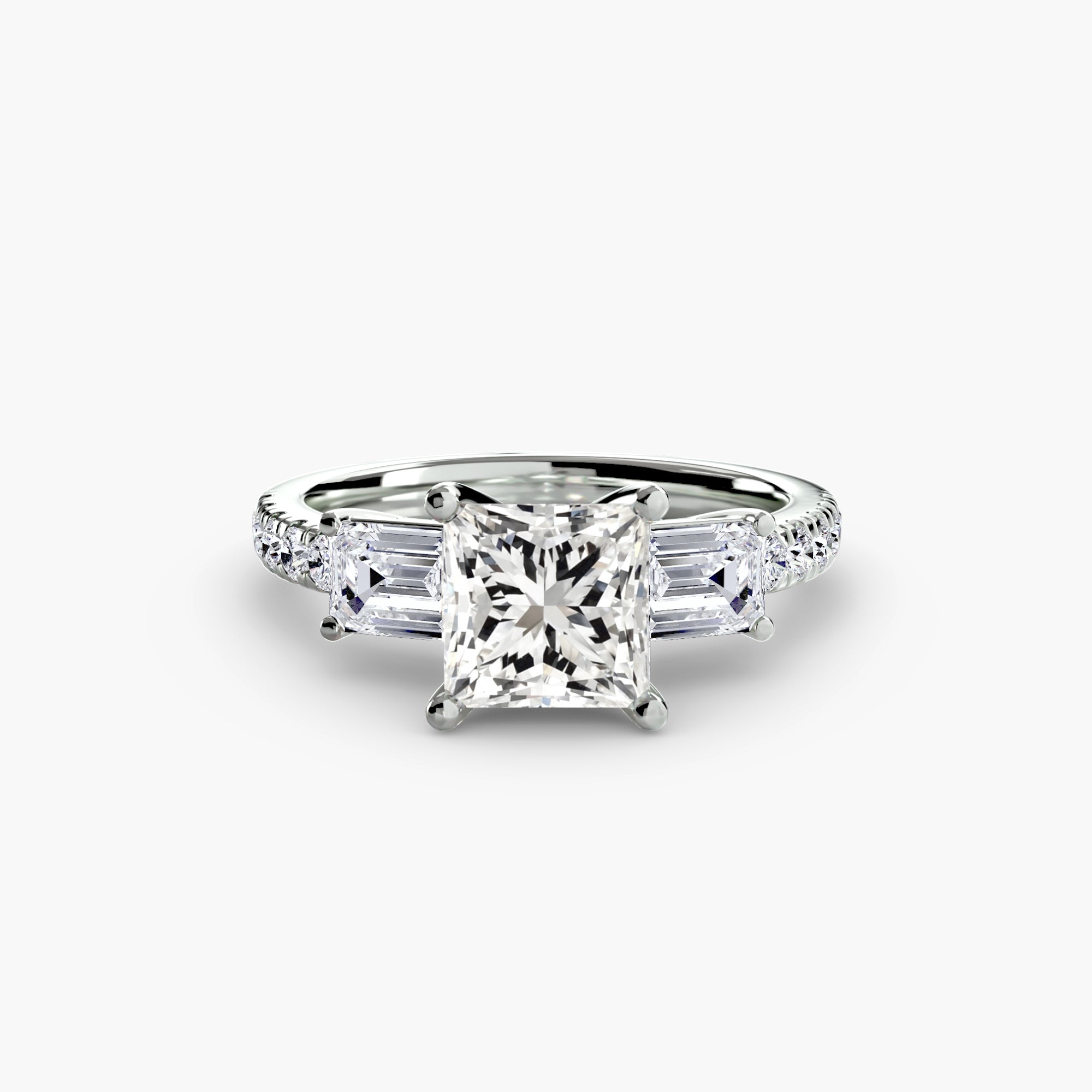 ELARIA Pavé Trilogy Ring