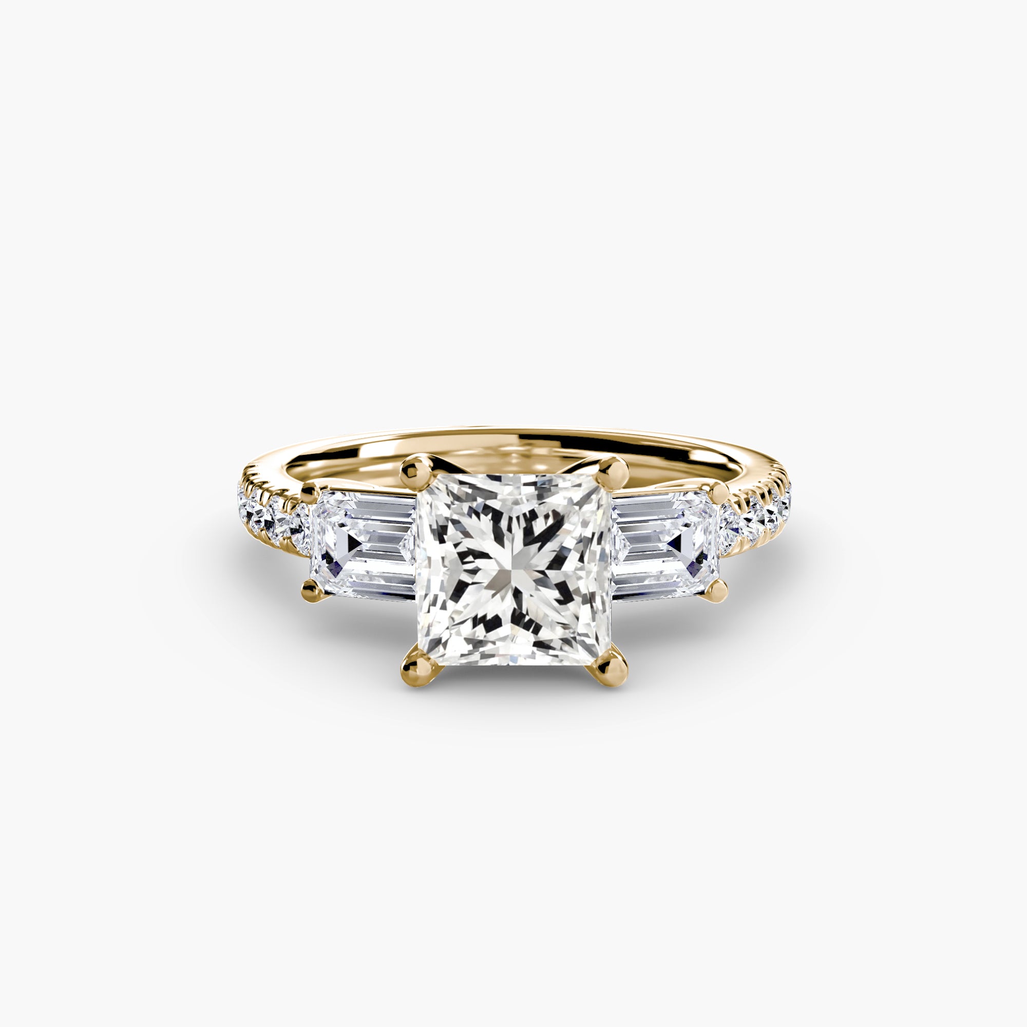 ELARIA Pavé Trilogy Ring