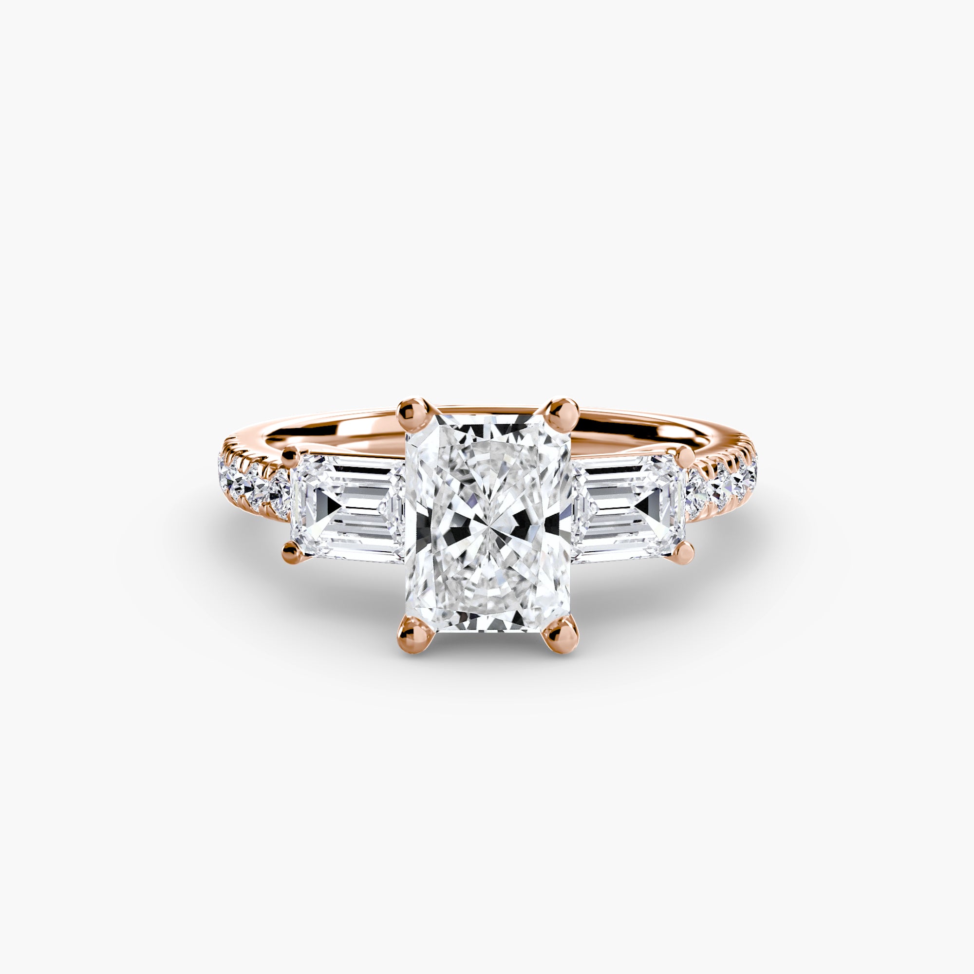 ELARIA Pavé Trilogy Ring